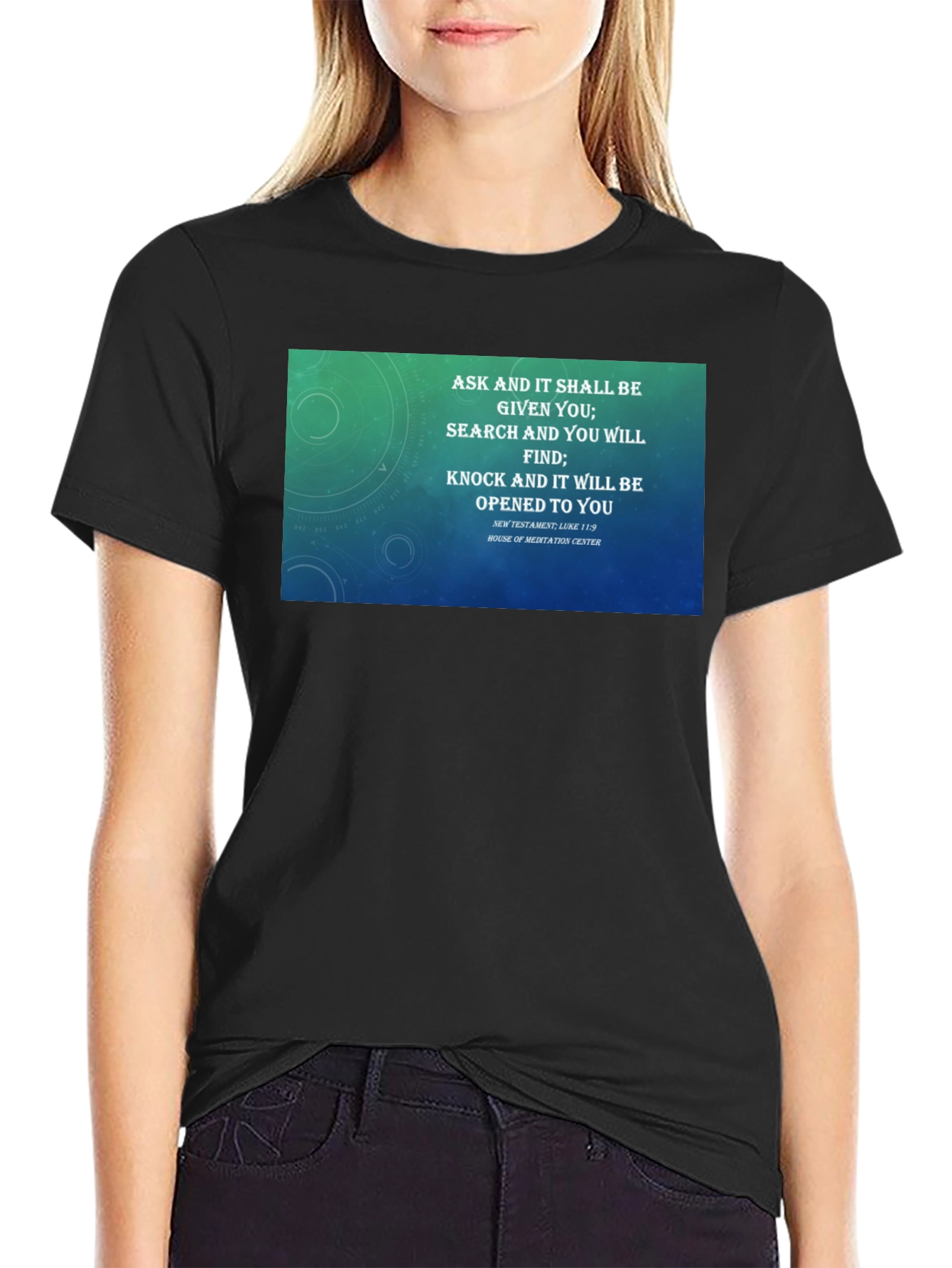 Motivational Ask Seek Knock T-Shirt