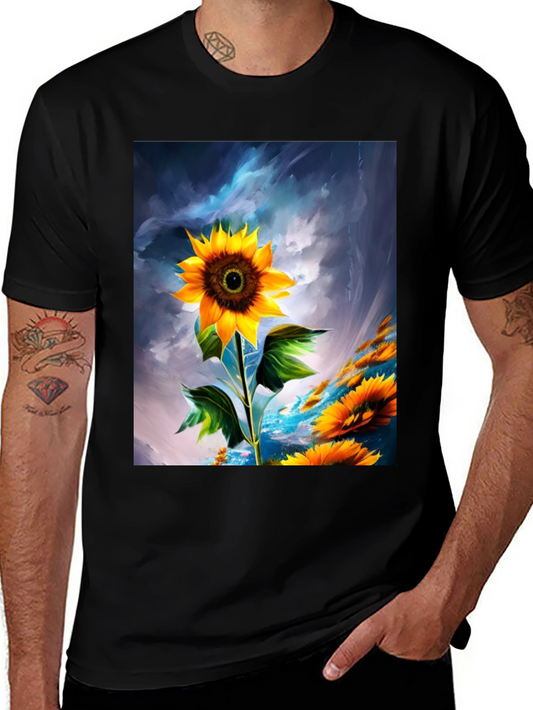 Sunflower Graphic T-Shirt - Artistic Design