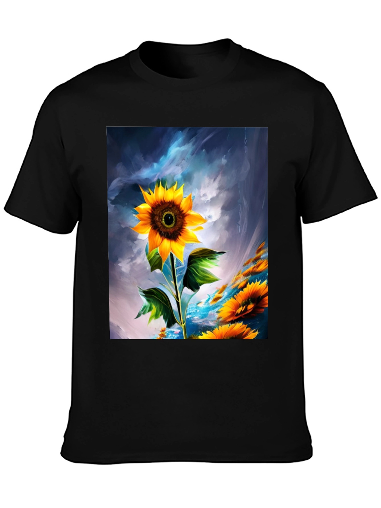 Sunflower Graphic T-Shirt - Artistic Design