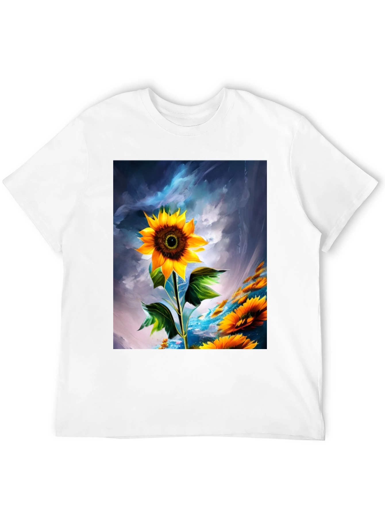 Sunflower Graphic T-Shirt - Artistic Design