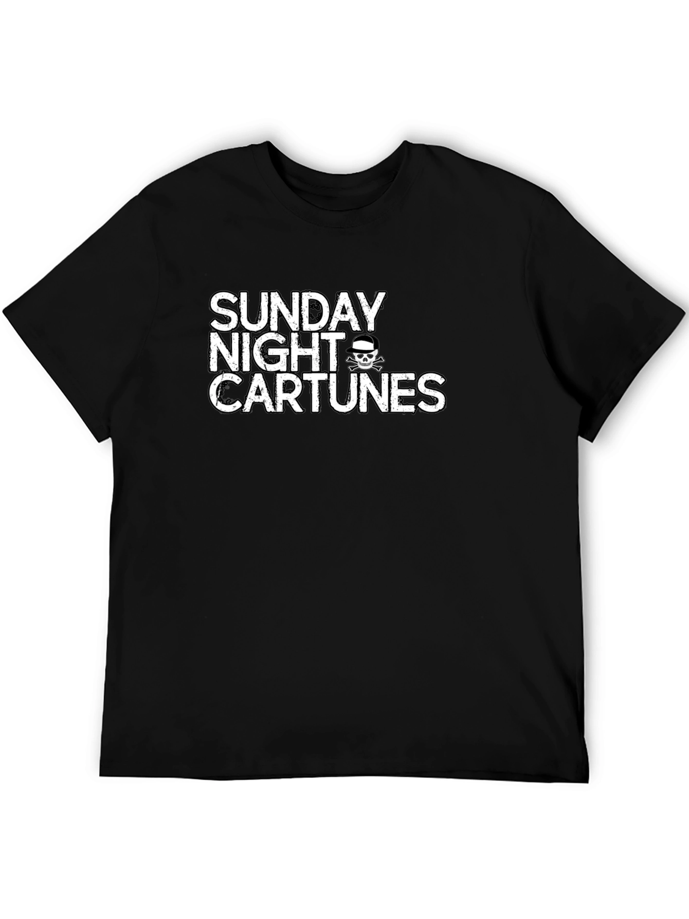 Sunday Night Cartunes Black Graphic Tee