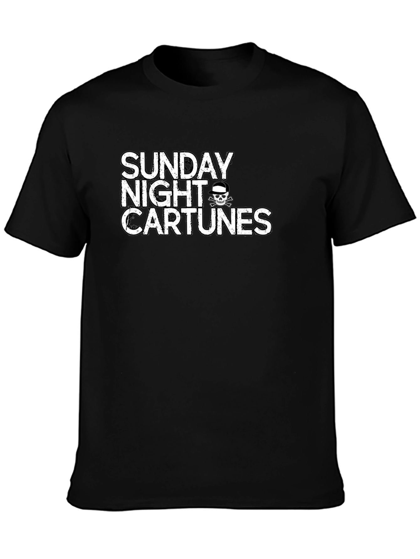 Sunday Night Cartunes Black Graphic Tee