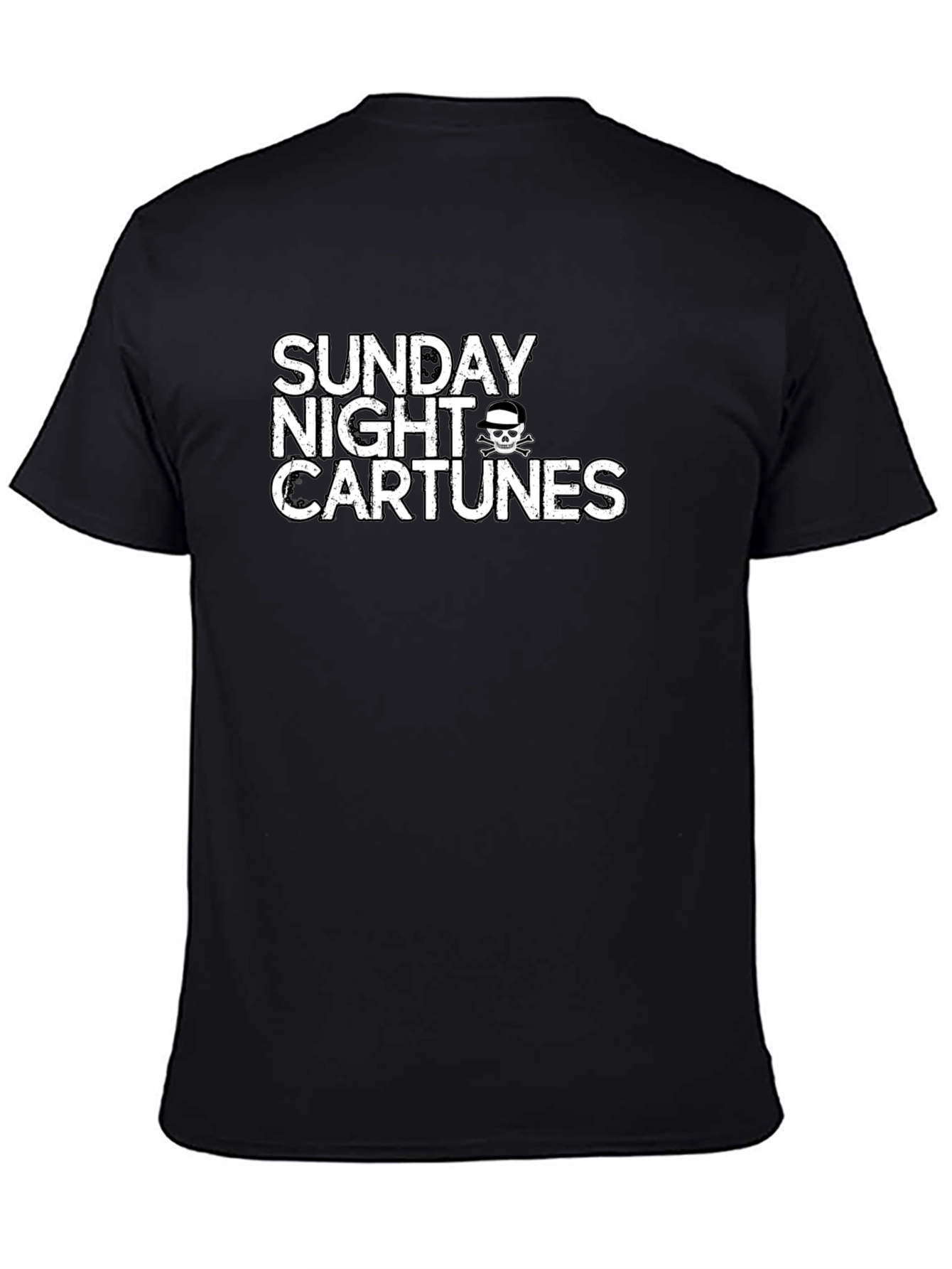 Sunday Night Cartunes Black Graphic Tee