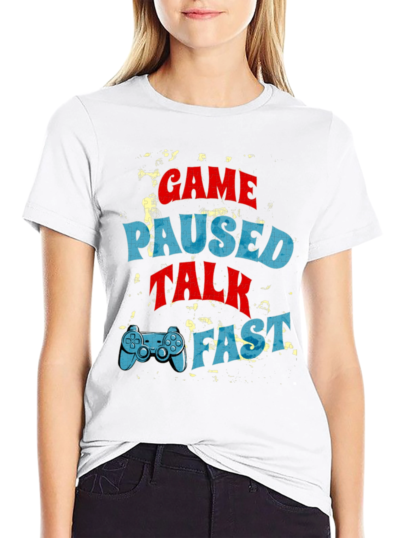 Game Paused Talk Fast Black T-Shirt