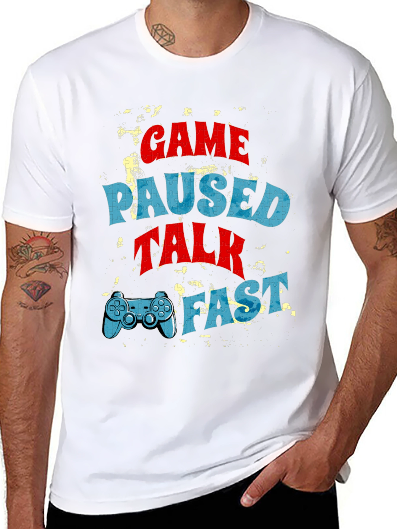 Game Paused Talk Fast Black T-Shirt