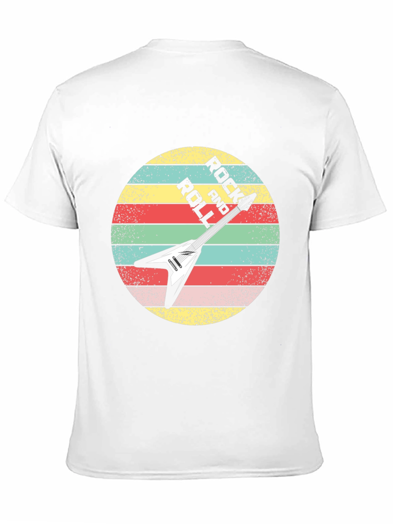 Retro Rock and Roll Guitar Graphic Tee