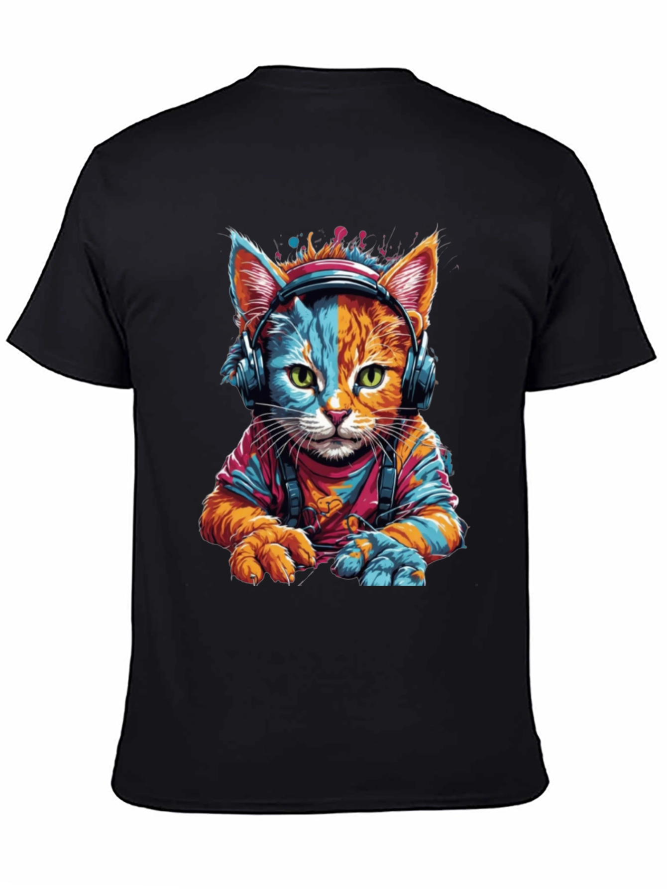 Cool Cat DJ Graphic T-Shirt