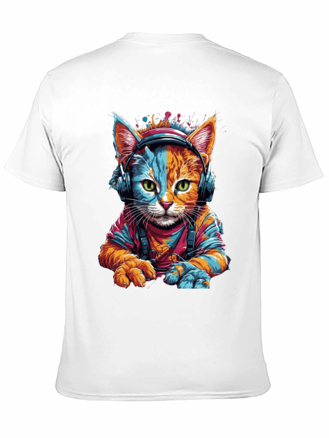 Cool Cat DJ Graphic T-Shirt