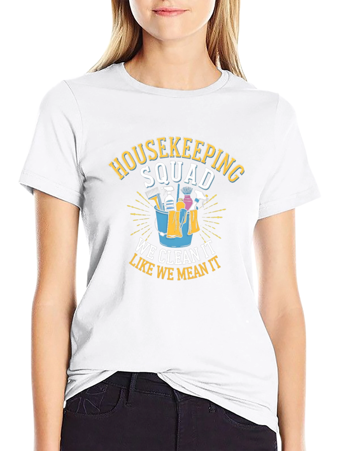 Housekeeping Squad Graphic Tee - Cleaning Crew Pride