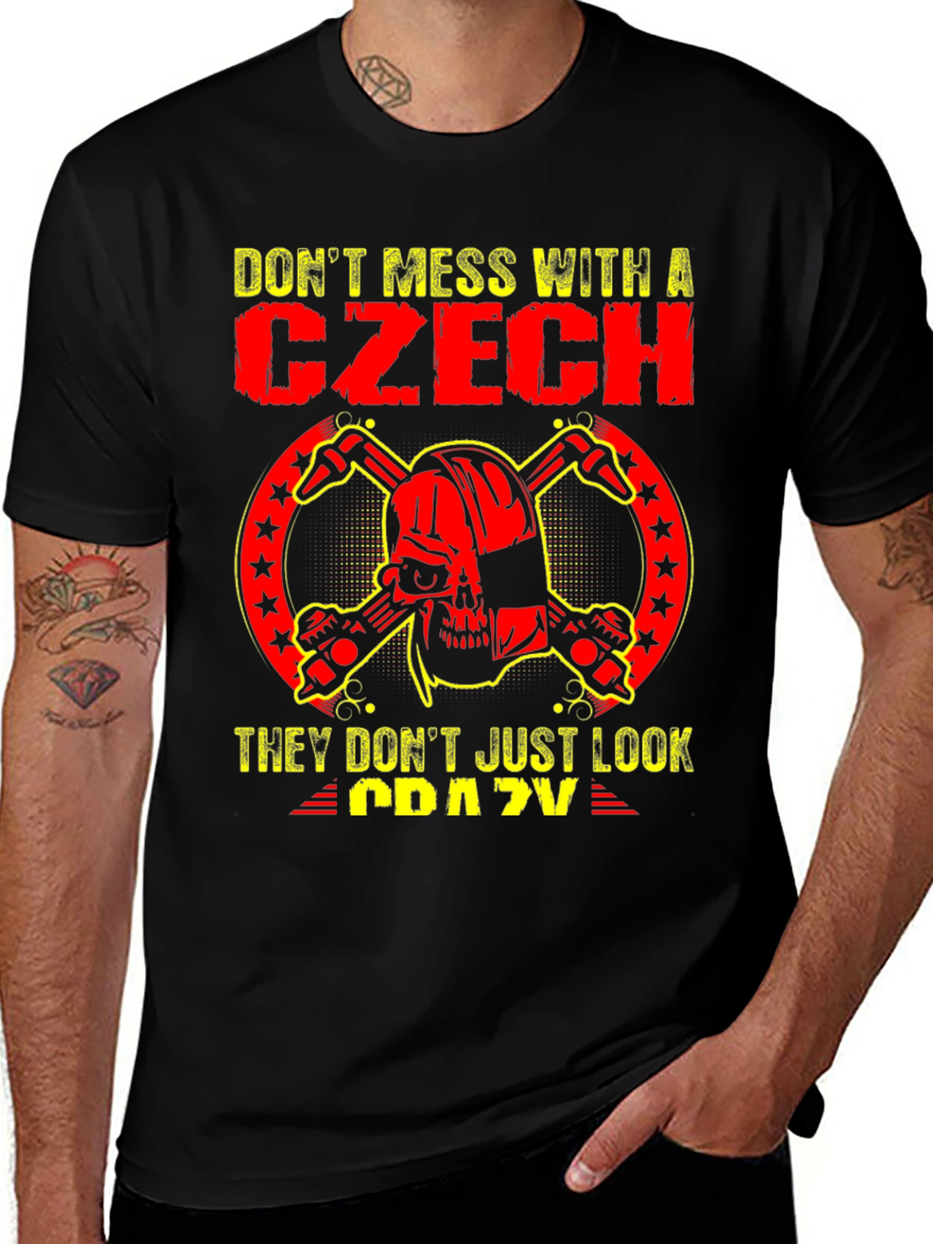Dont Mess With a Czech Graphic T-Shirt