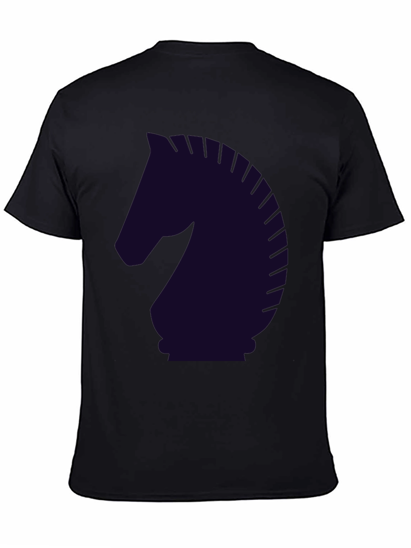 Chess Knight Graphic T-Shirt - Black