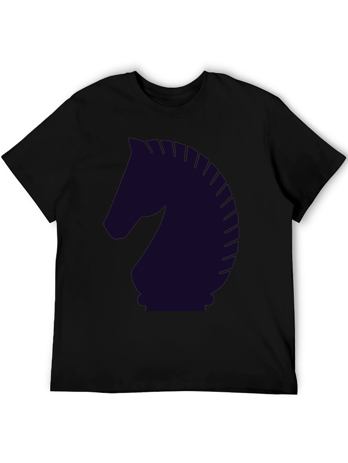 Chess Knight Graphic T-Shirt - Black