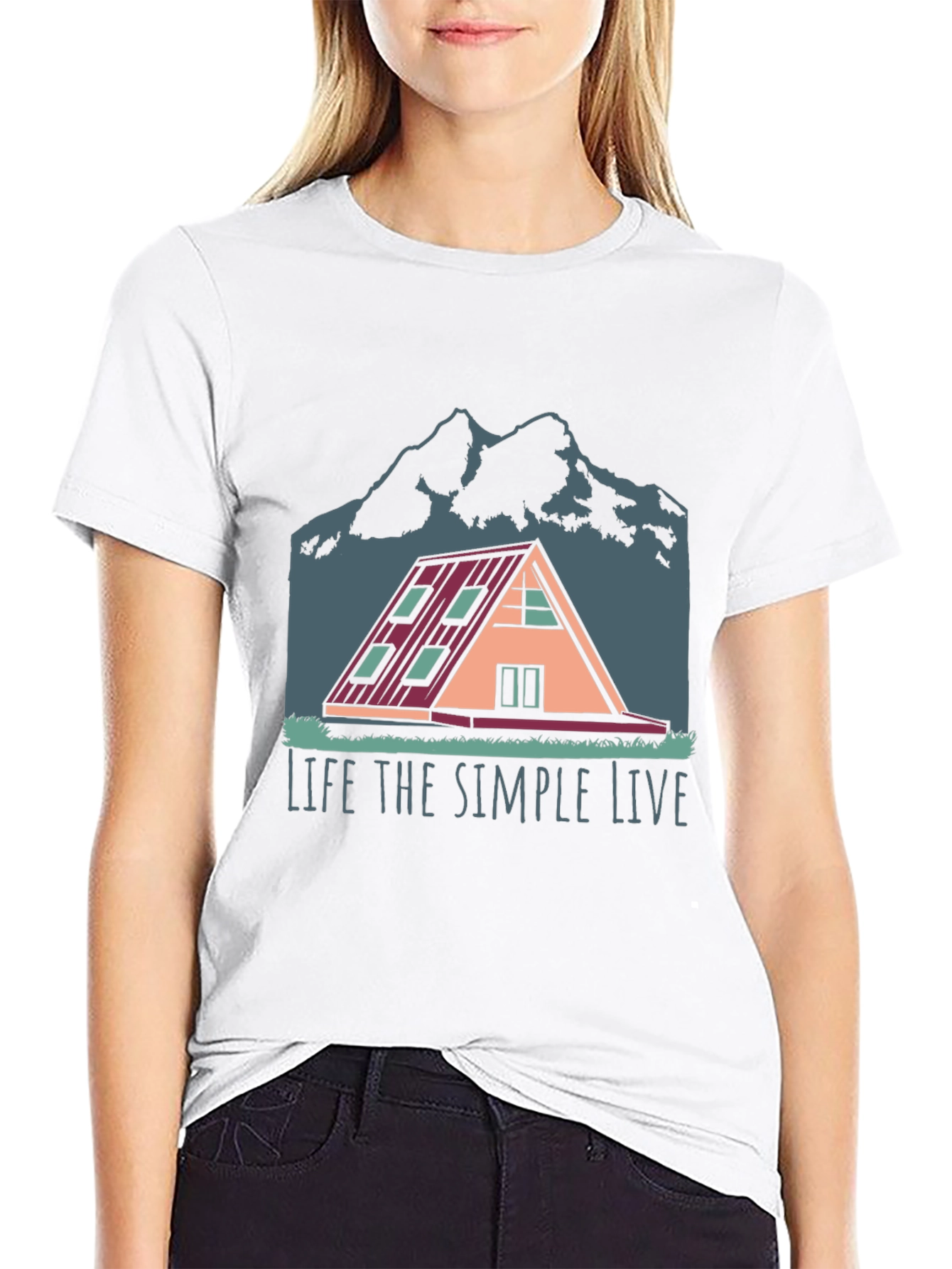Simple Life A-Frame Cabin T-Shirt