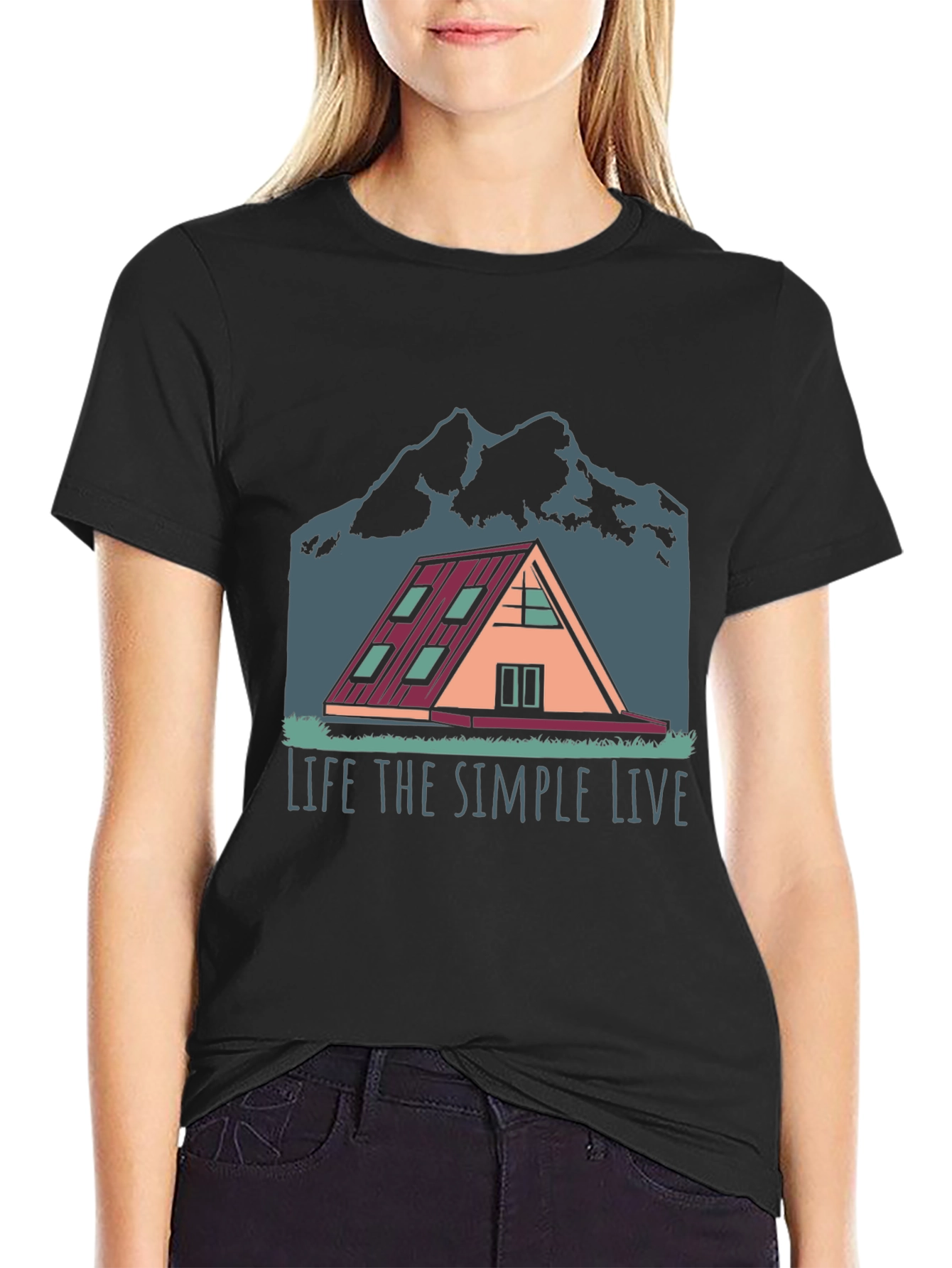 Simple Life A-Frame Cabin T-Shirt