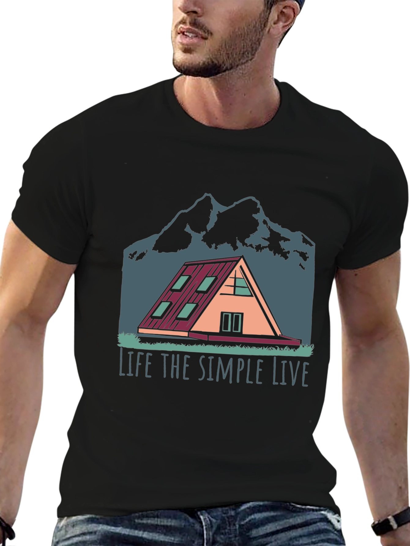 Simple Life A-Frame Cabin T-Shirt