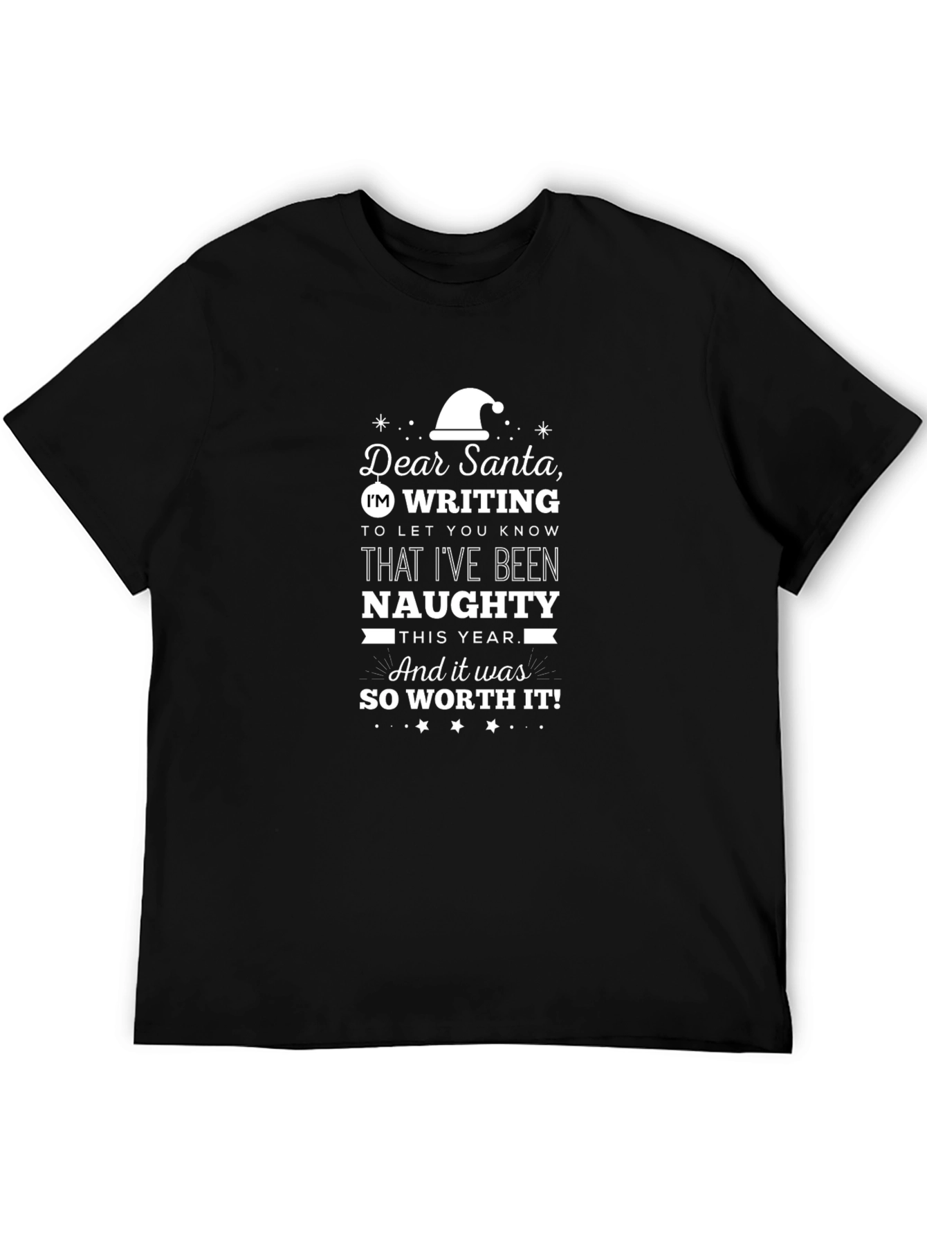 Naughty Christmas T-Shirt - Dear Santa Funny Holiday Tee