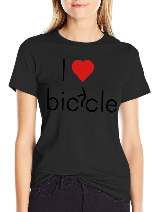 I Heart Bicycle Black T-Shirt