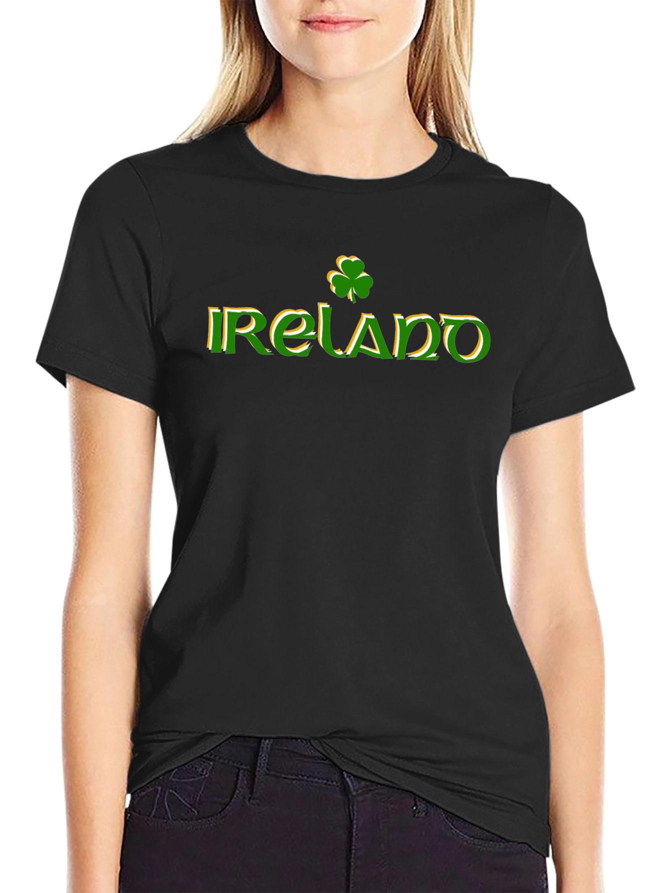 Ireland Shamrock Graphic Print T-Shirt