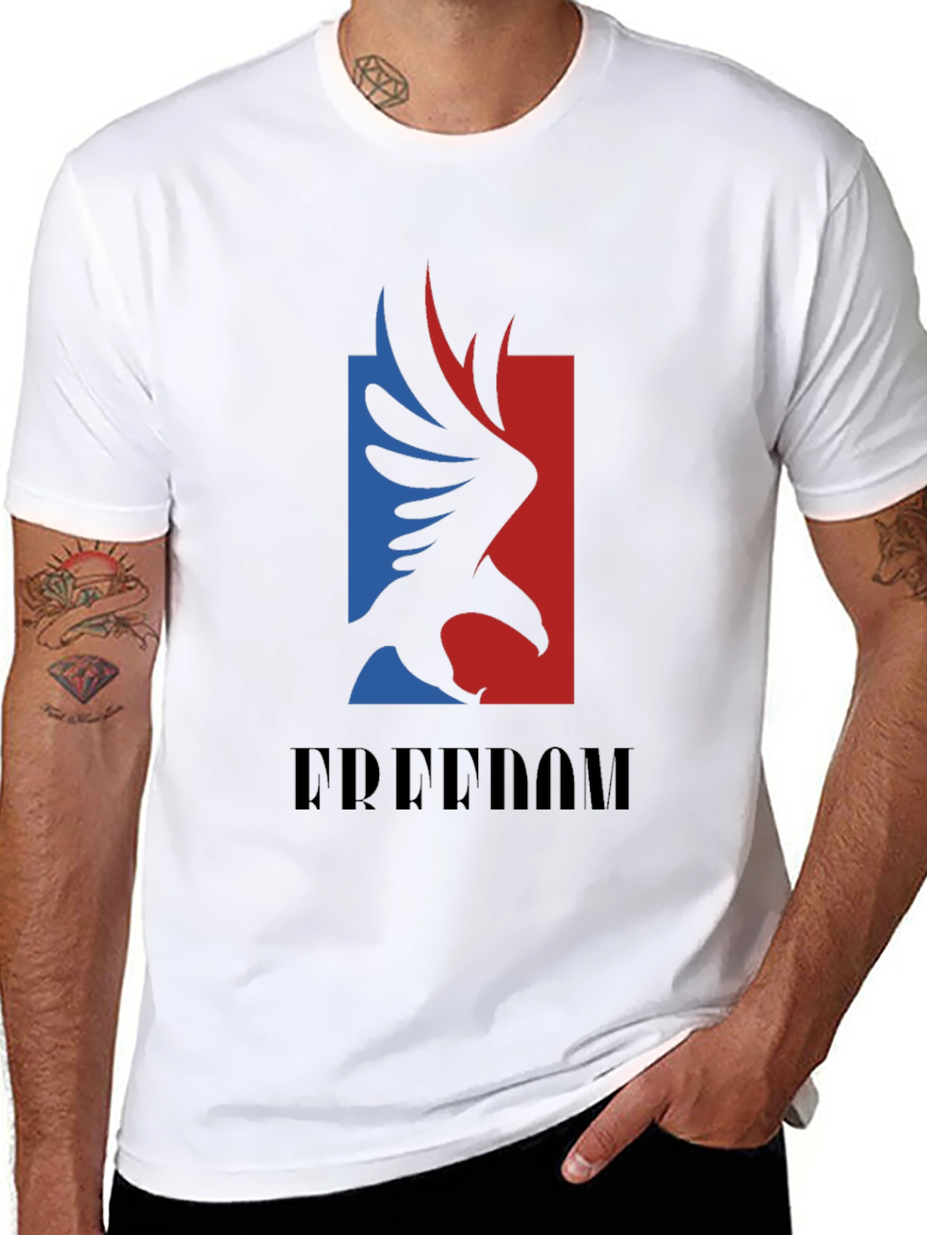 Freedom Eagle Graphic Tee - Patriotic Black T-Shirt