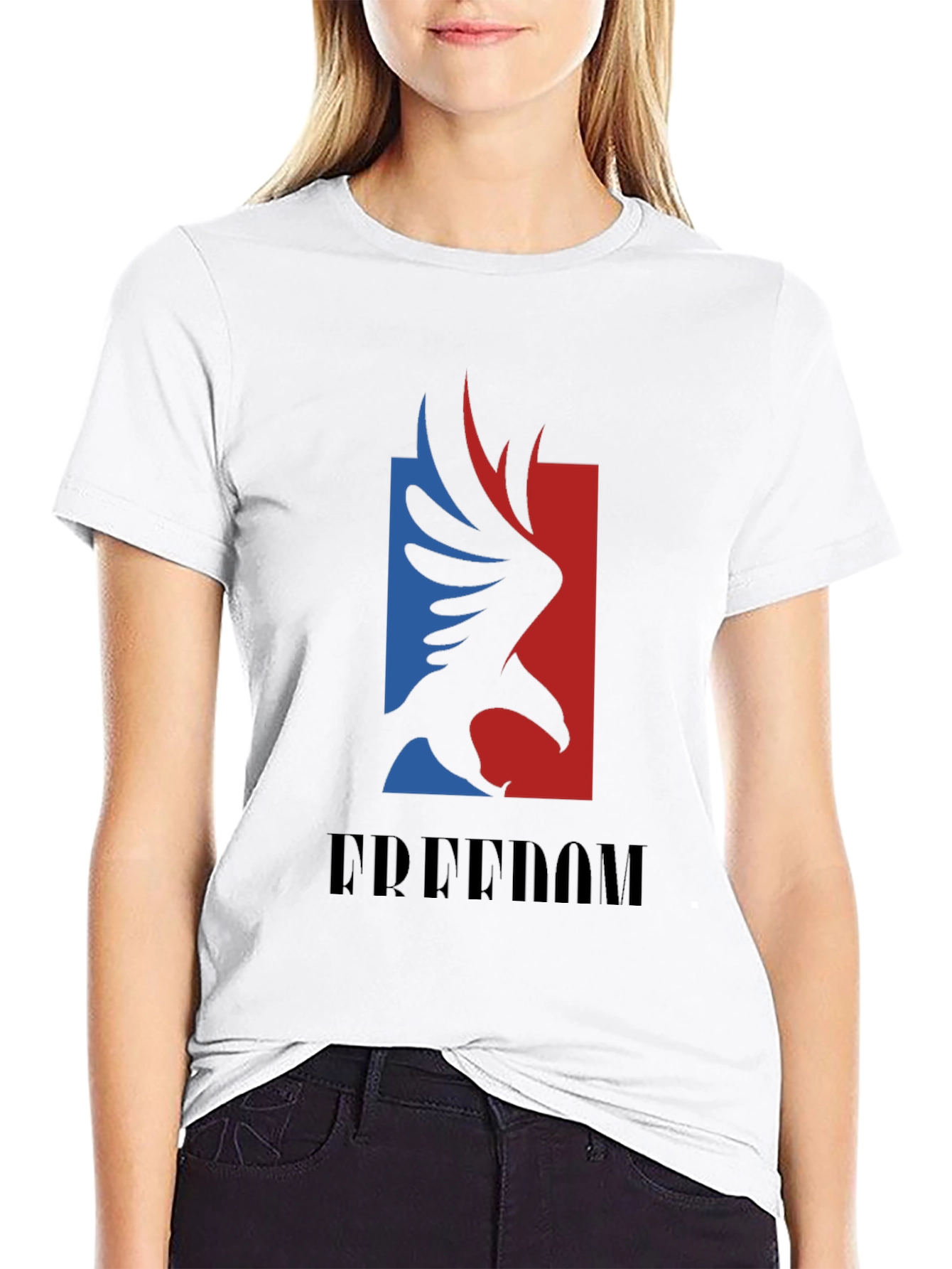 Freedom Eagle Graphic Tee - Patriotic Black T-Shirt