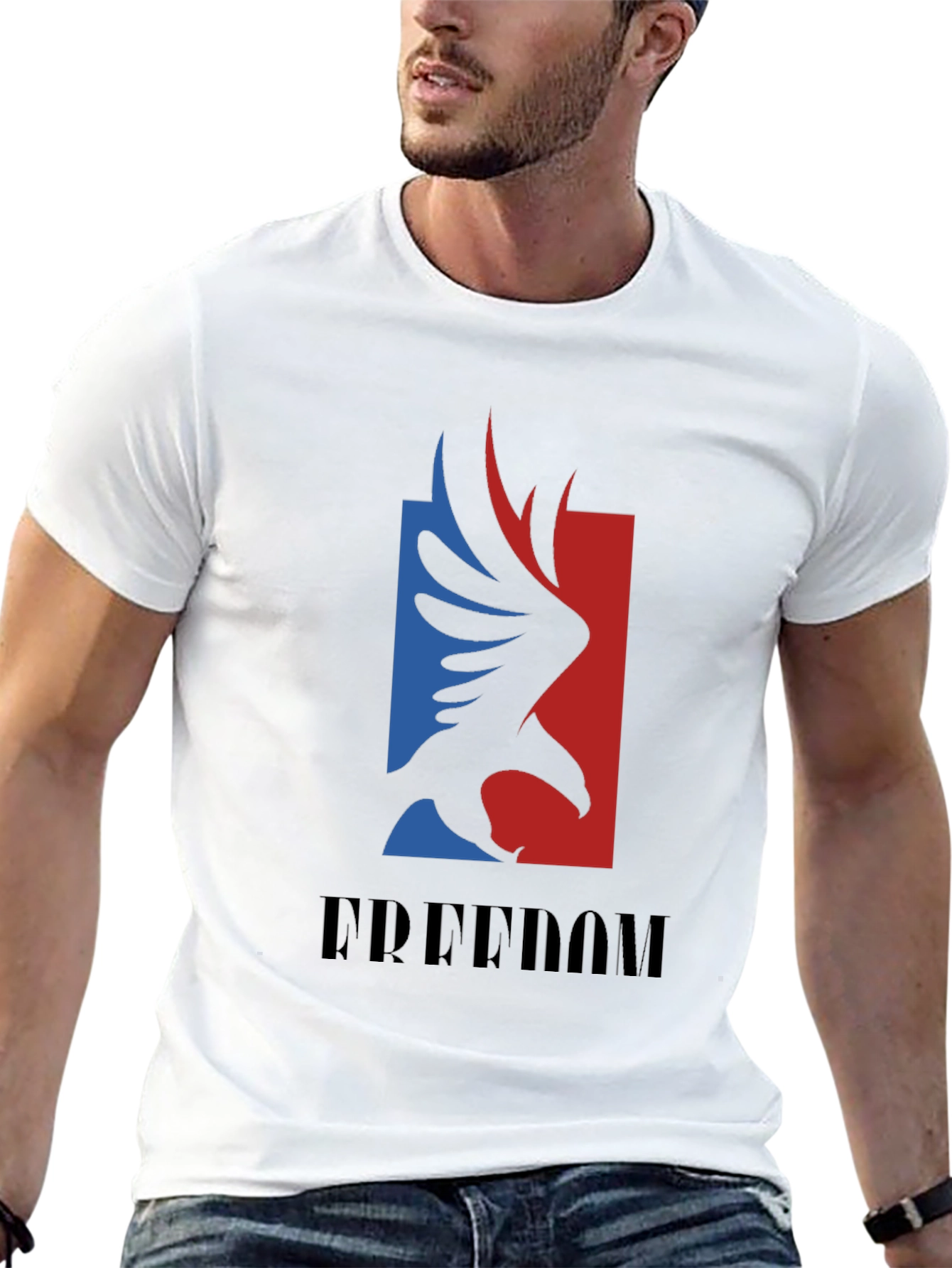 Freedom Eagle Graphic Tee - Patriotic Black T-Shirt
