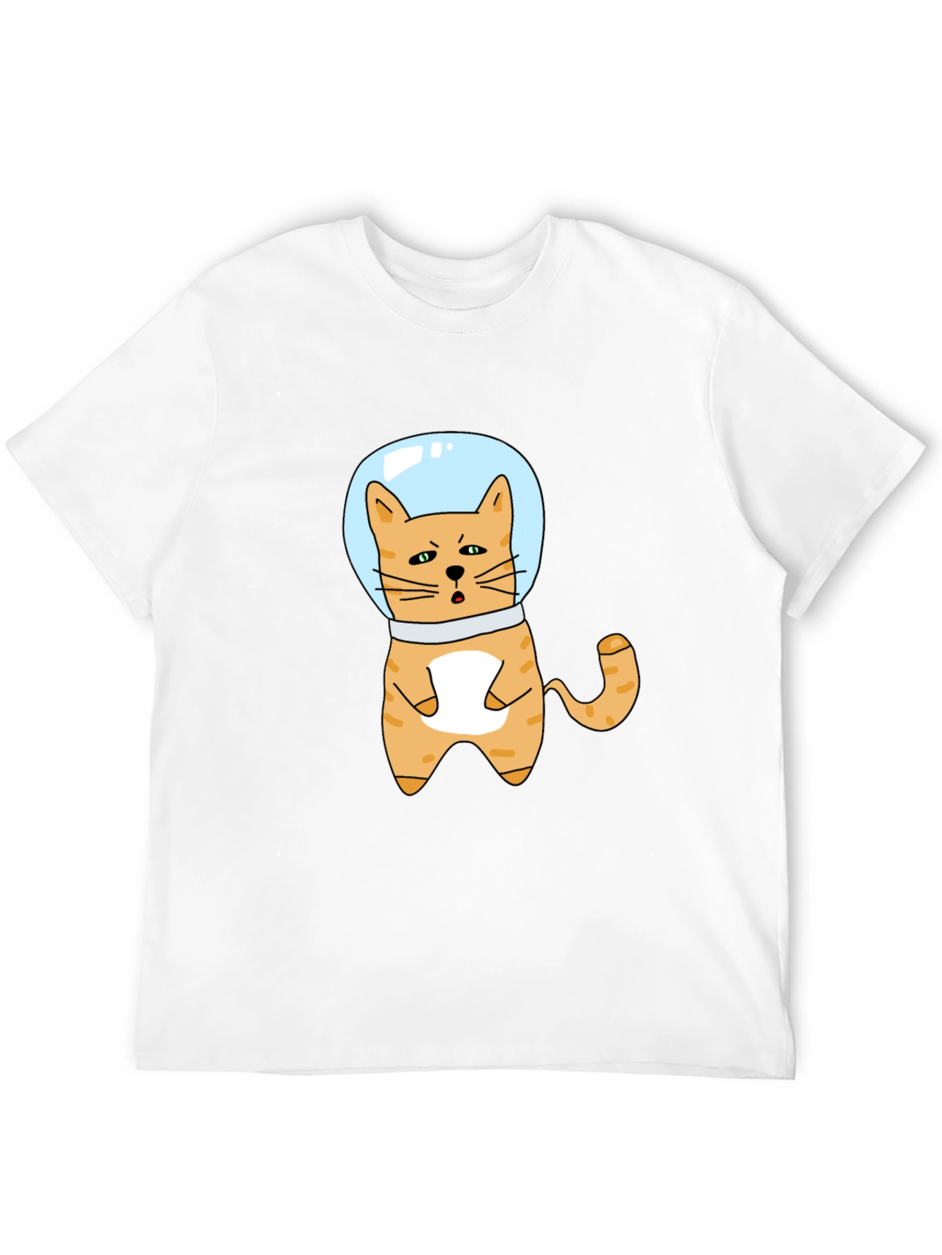 Cool Cat Astronaut Black T-Shirt