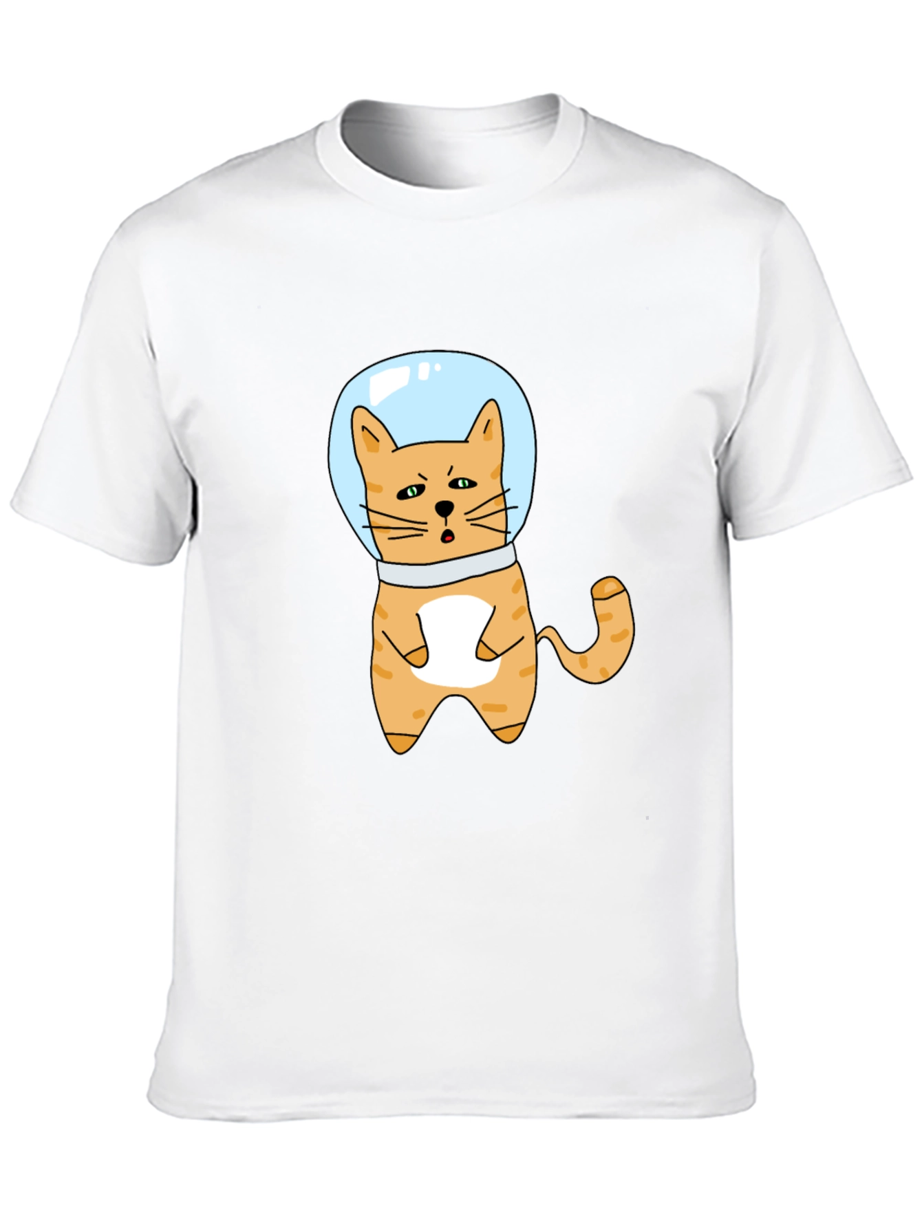 Cool Cat Astronaut Black T-Shirt