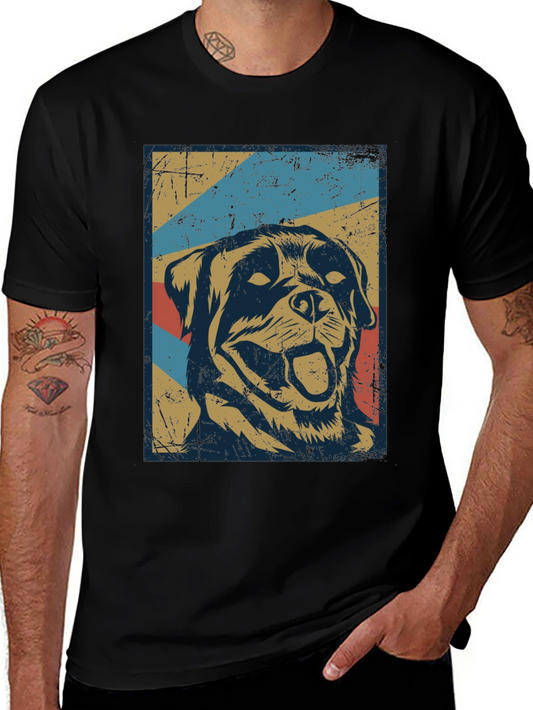 Rottweiler Dog Graphic Tee - Vintage Style