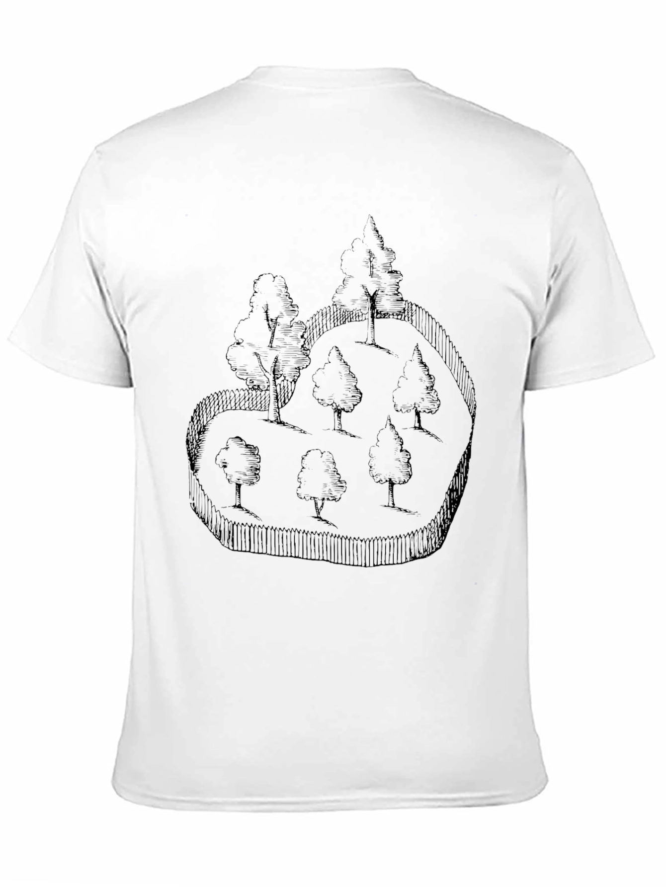 Whimsical Forest Graphic Black T-Shirt