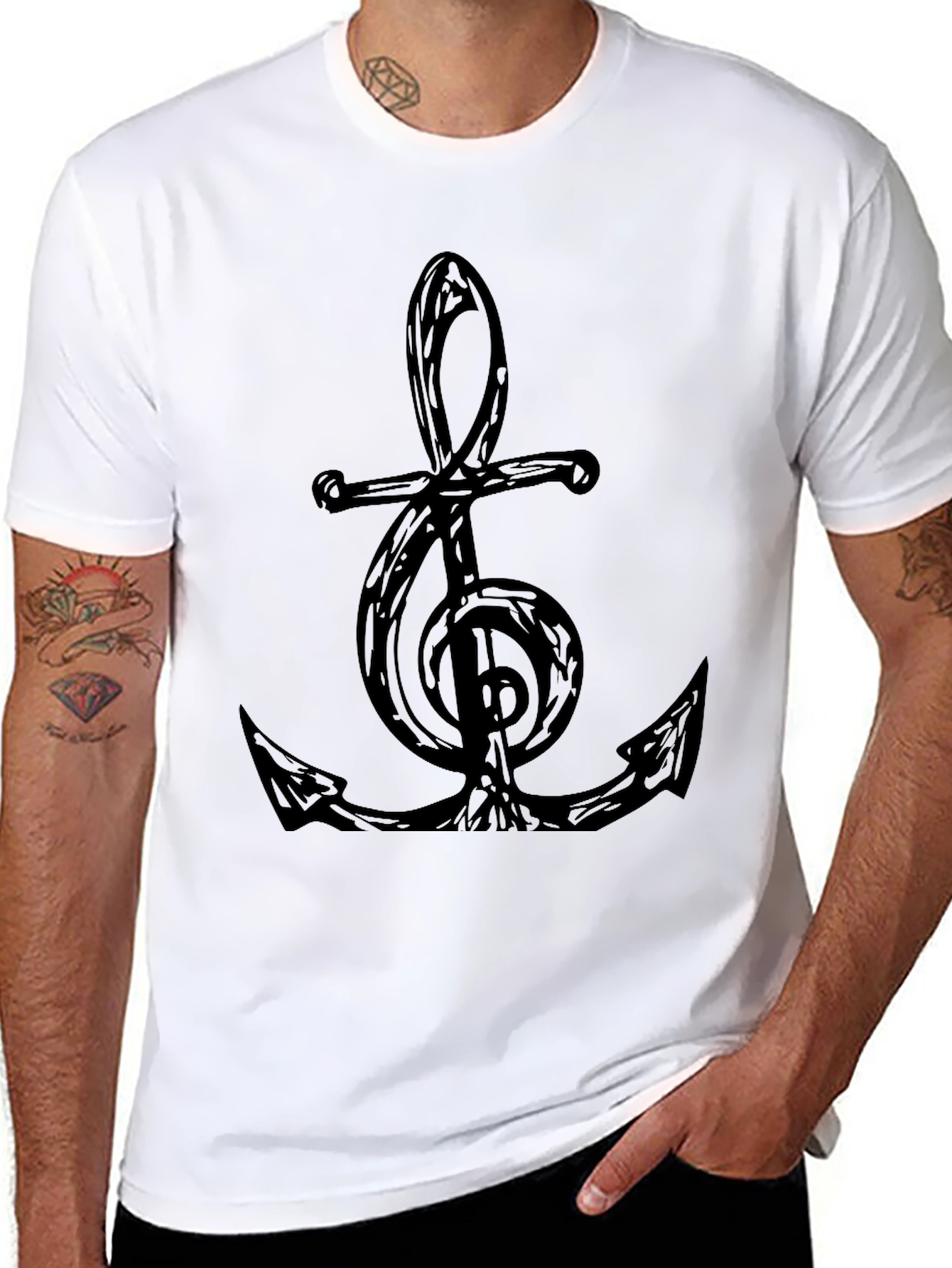 Anchor Treble Clef Graphic Tee