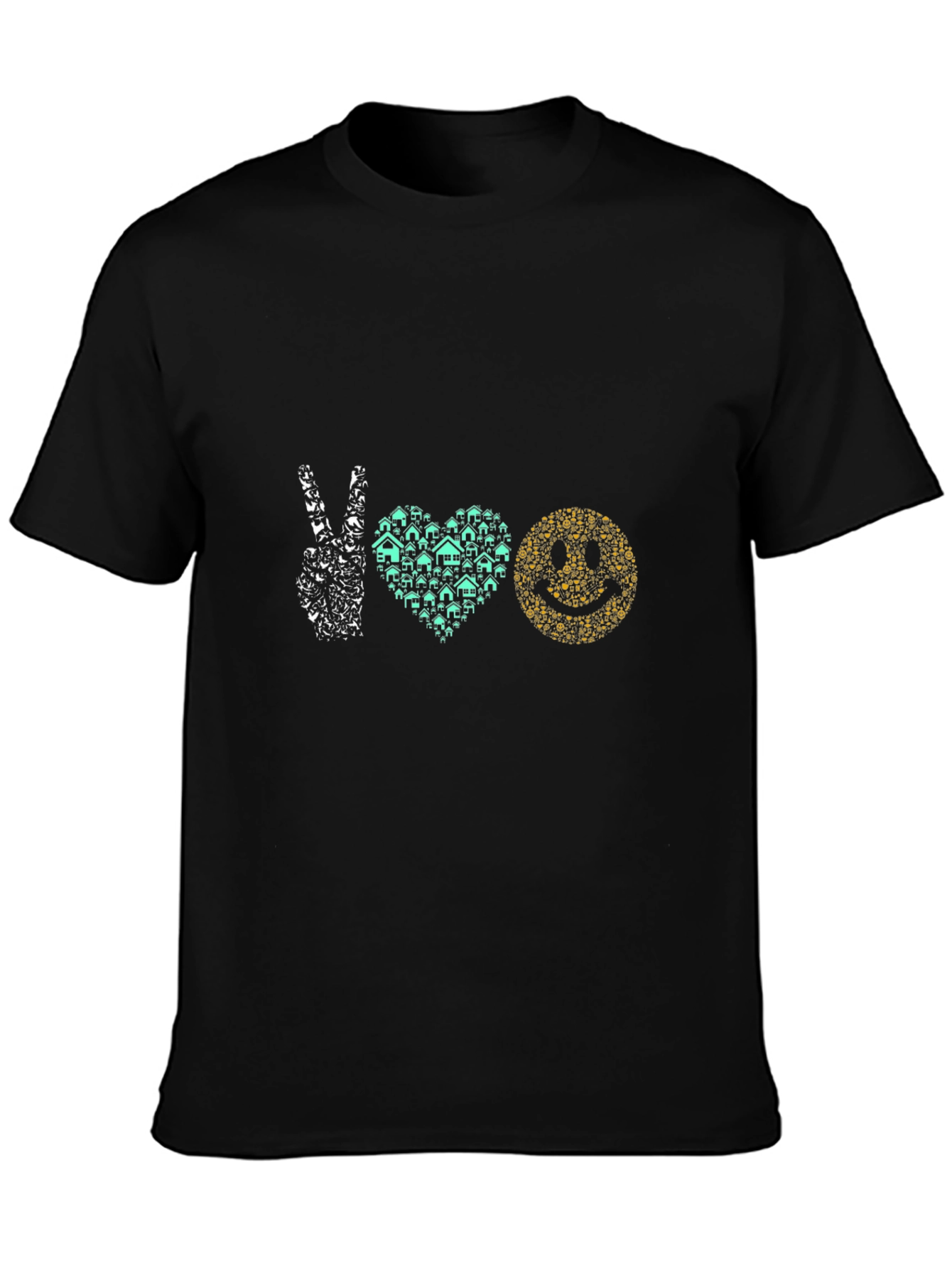 Peace Love Happiness Graphic T-Shirt