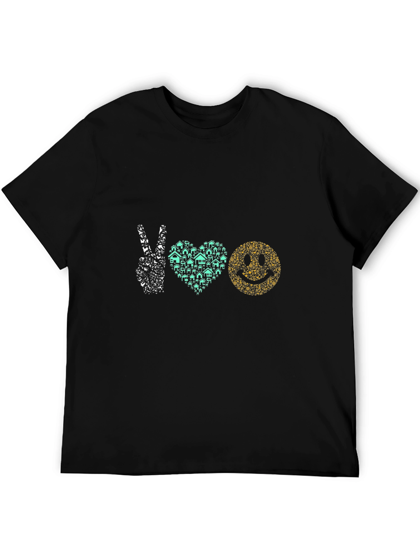 Peace Love Happiness Graphic T-Shirt
