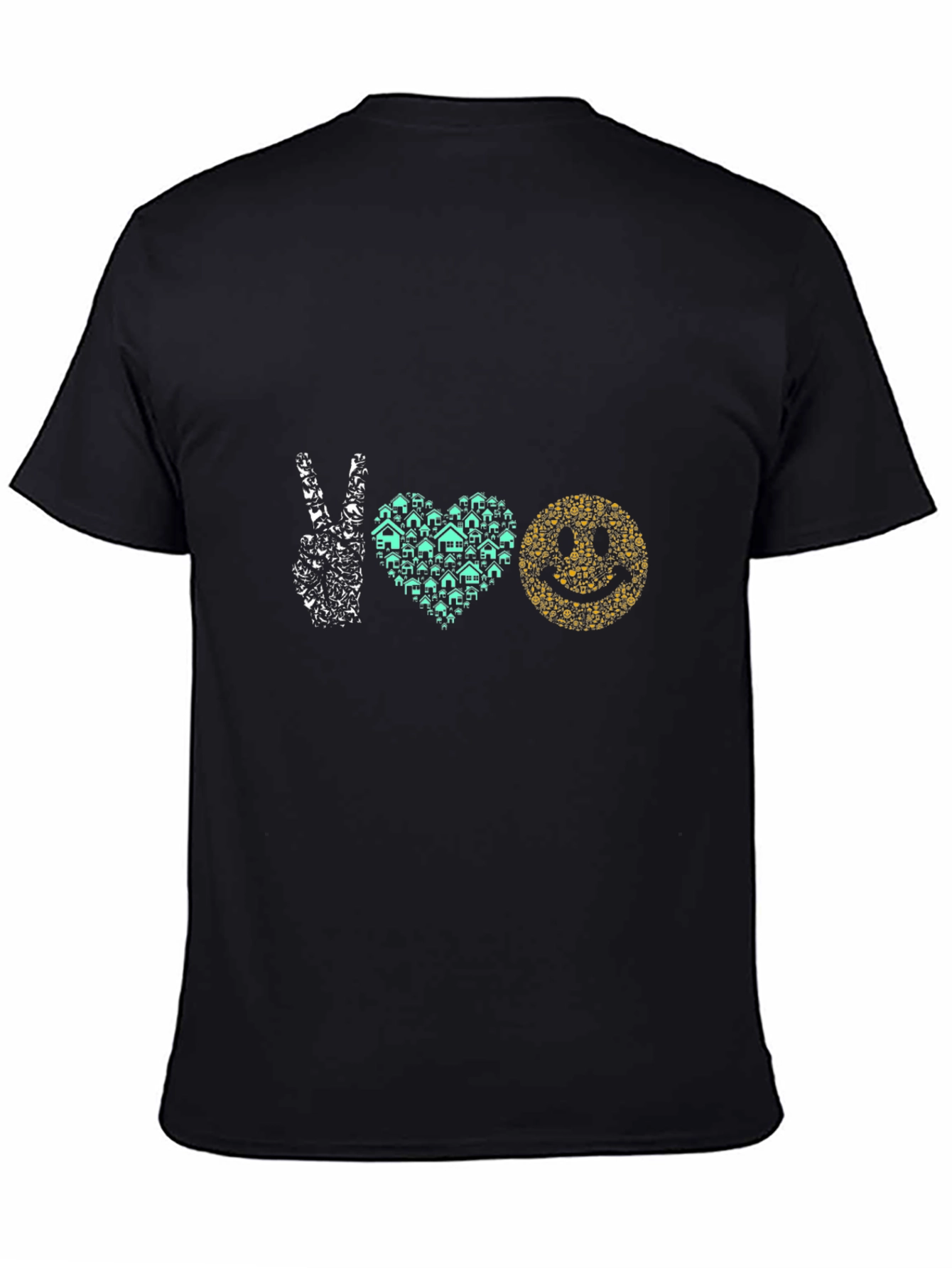Peace Love Happiness Graphic T-Shirt