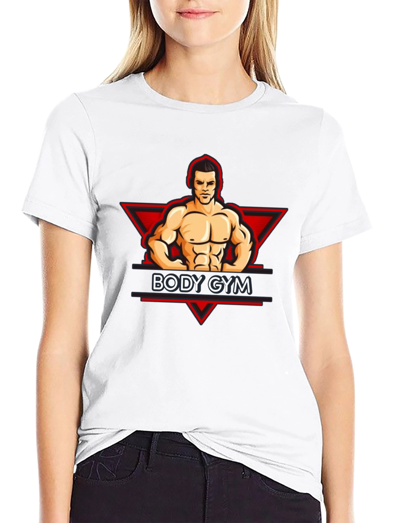 Body Gym Black Graphic Tee - Fitness Apparel
