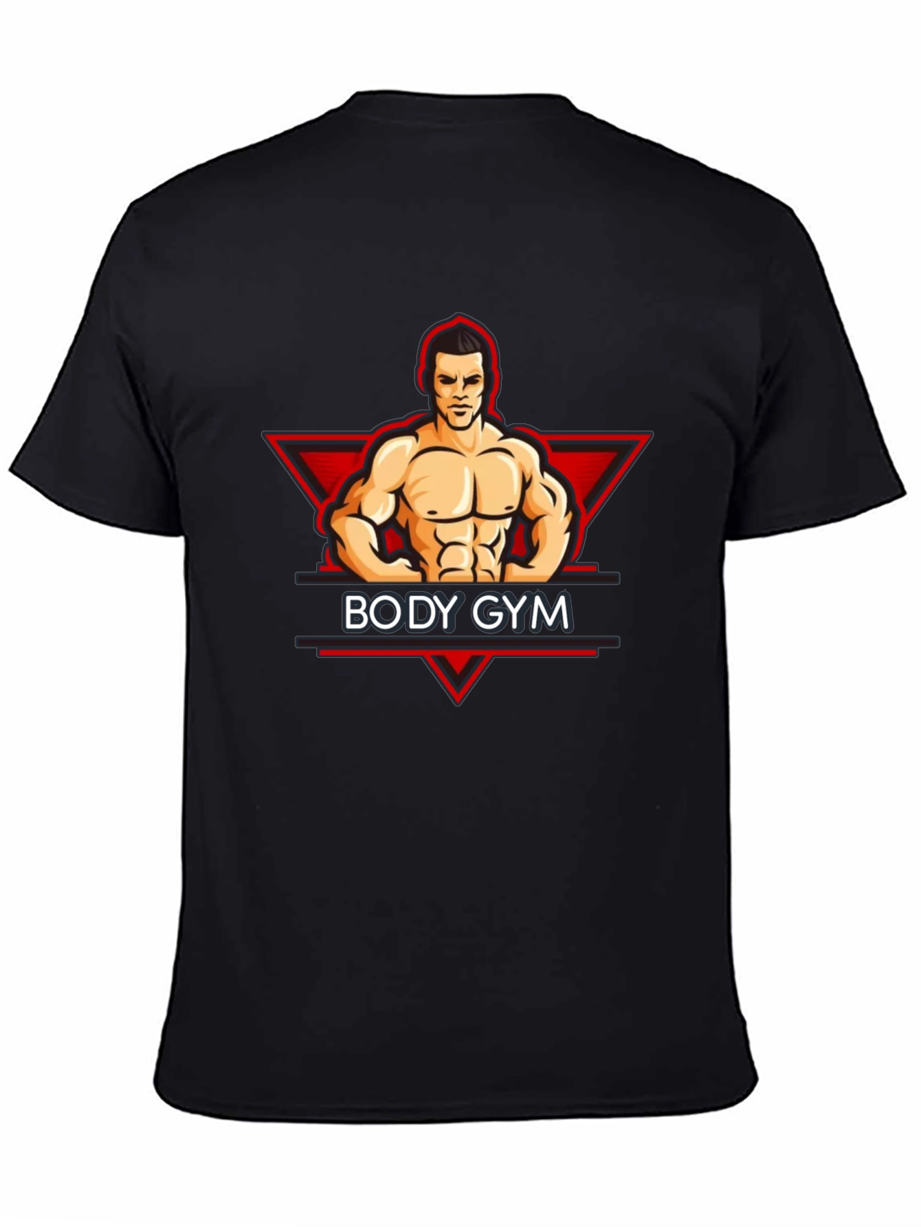 Body Gym Black Graphic Tee - Fitness Apparel
