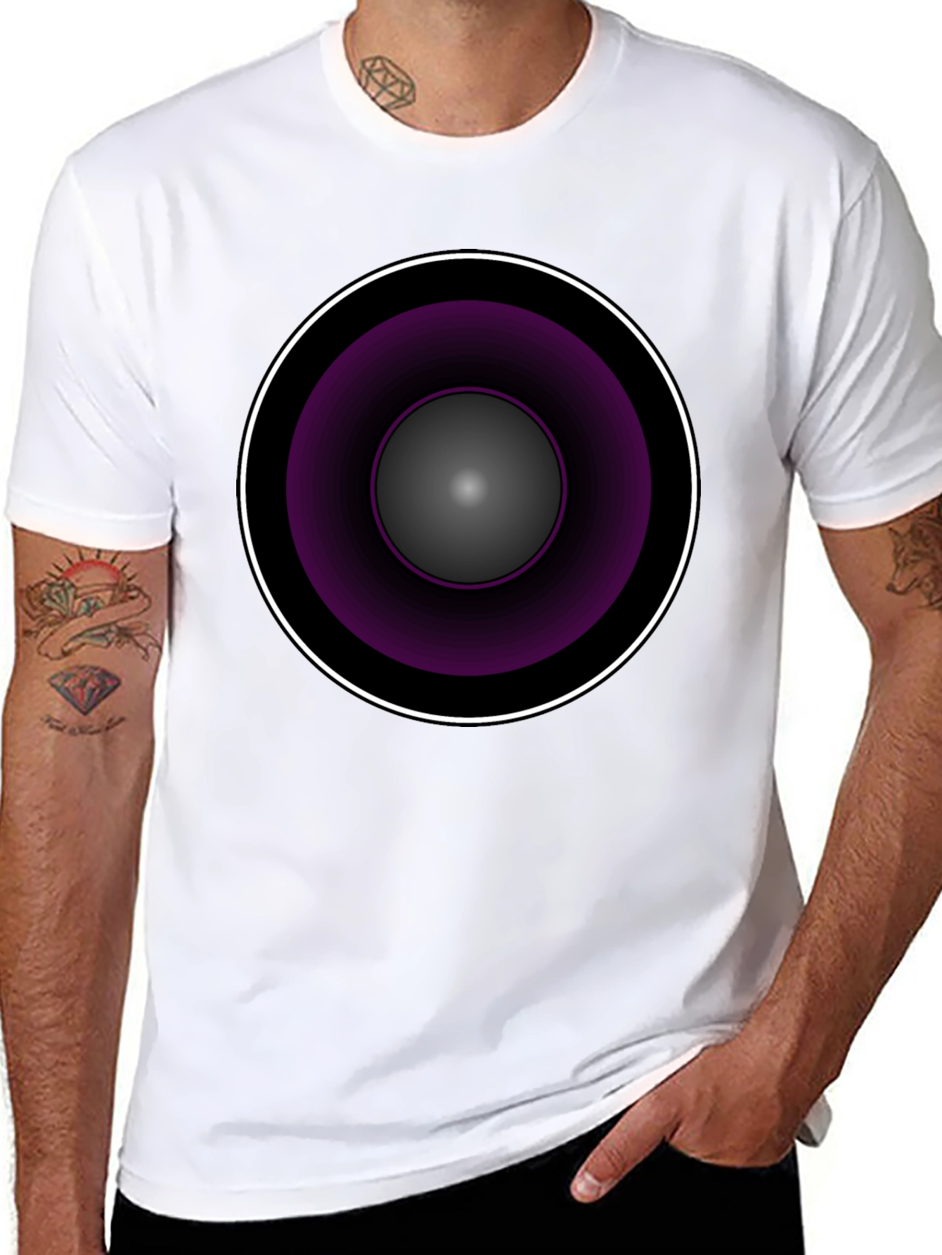 Abstract Circle Graphic T-Shirt