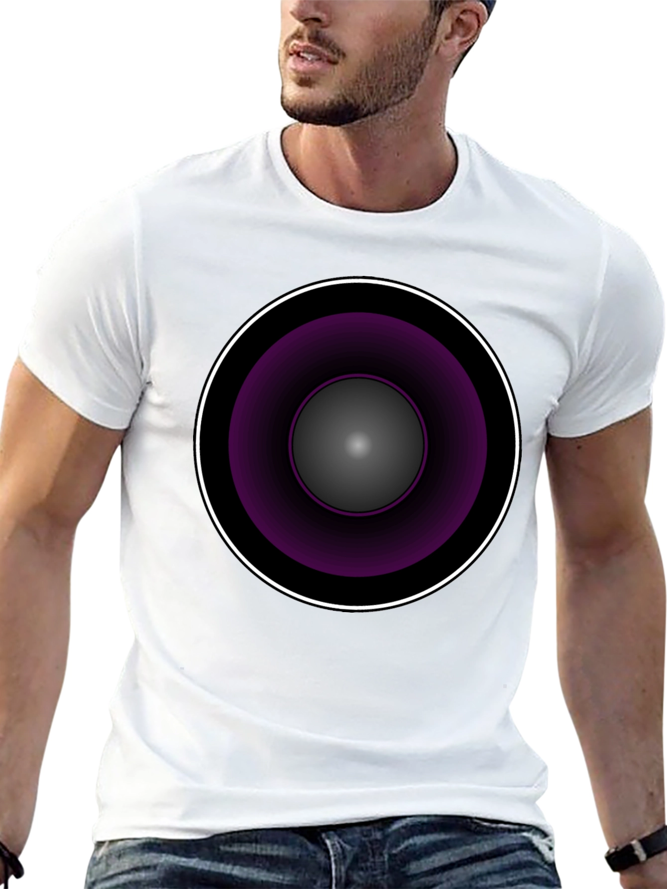 Abstract Circle Graphic T-Shirt