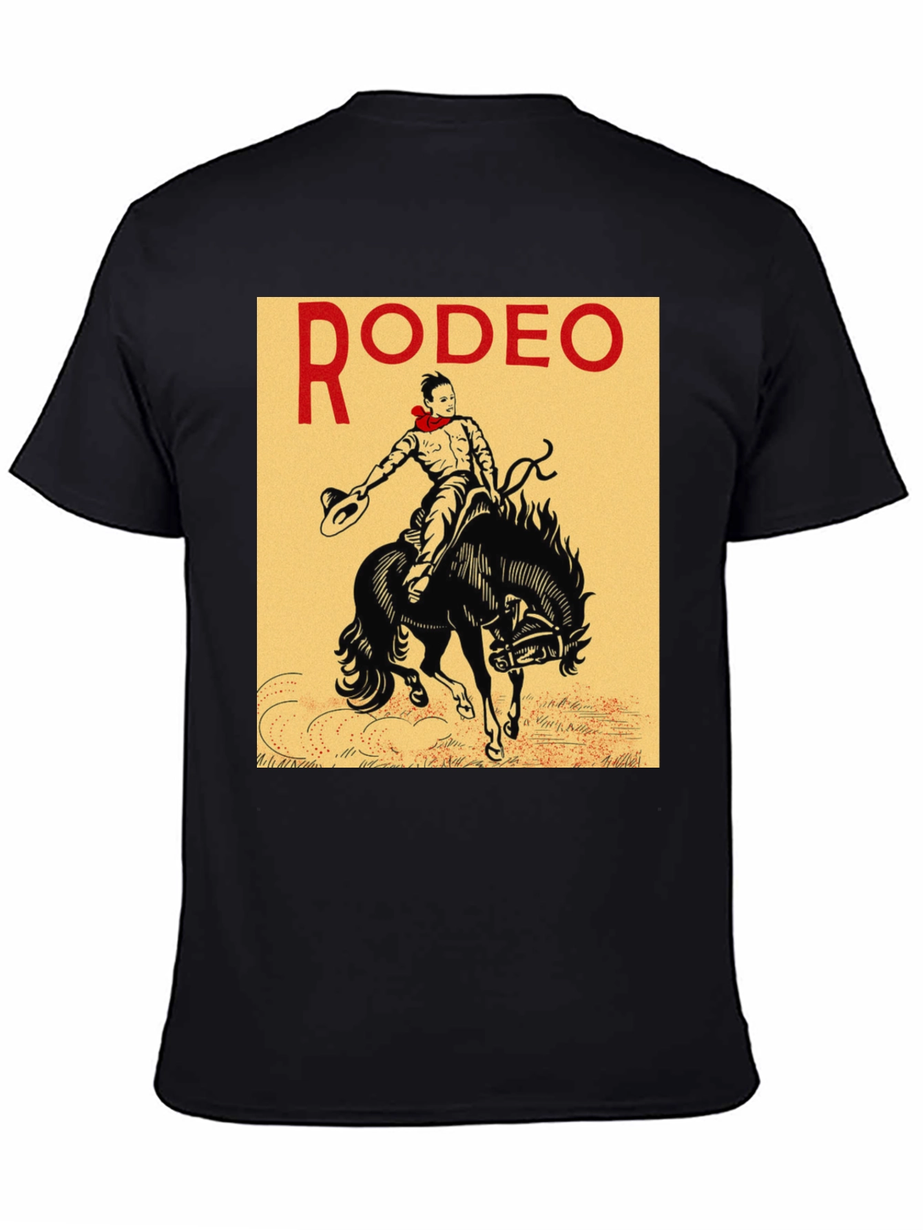 Rodeo Rider Graphic T-Shirt - Black