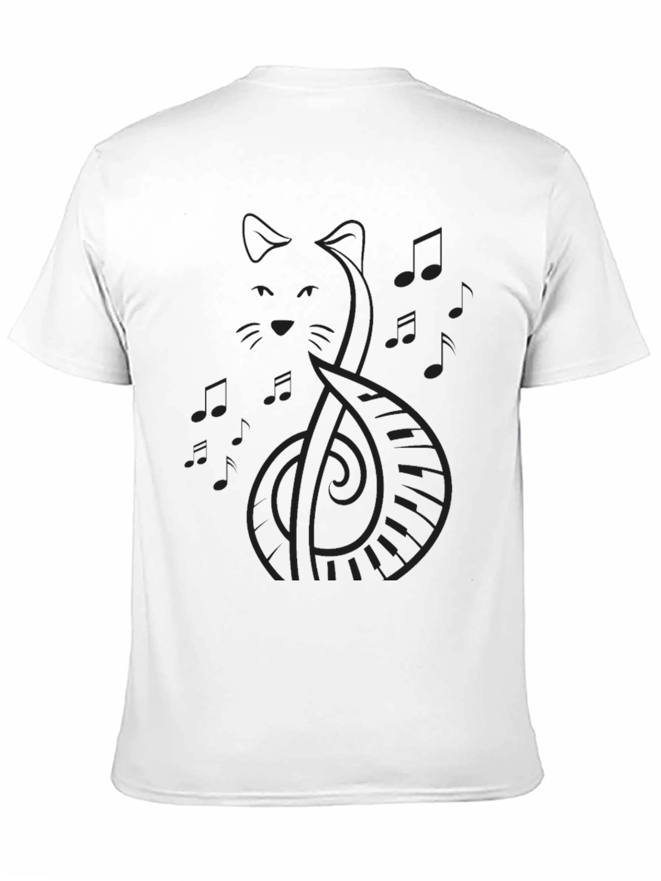 Cat Piano Music T-Shirt - Stylish and Unique
