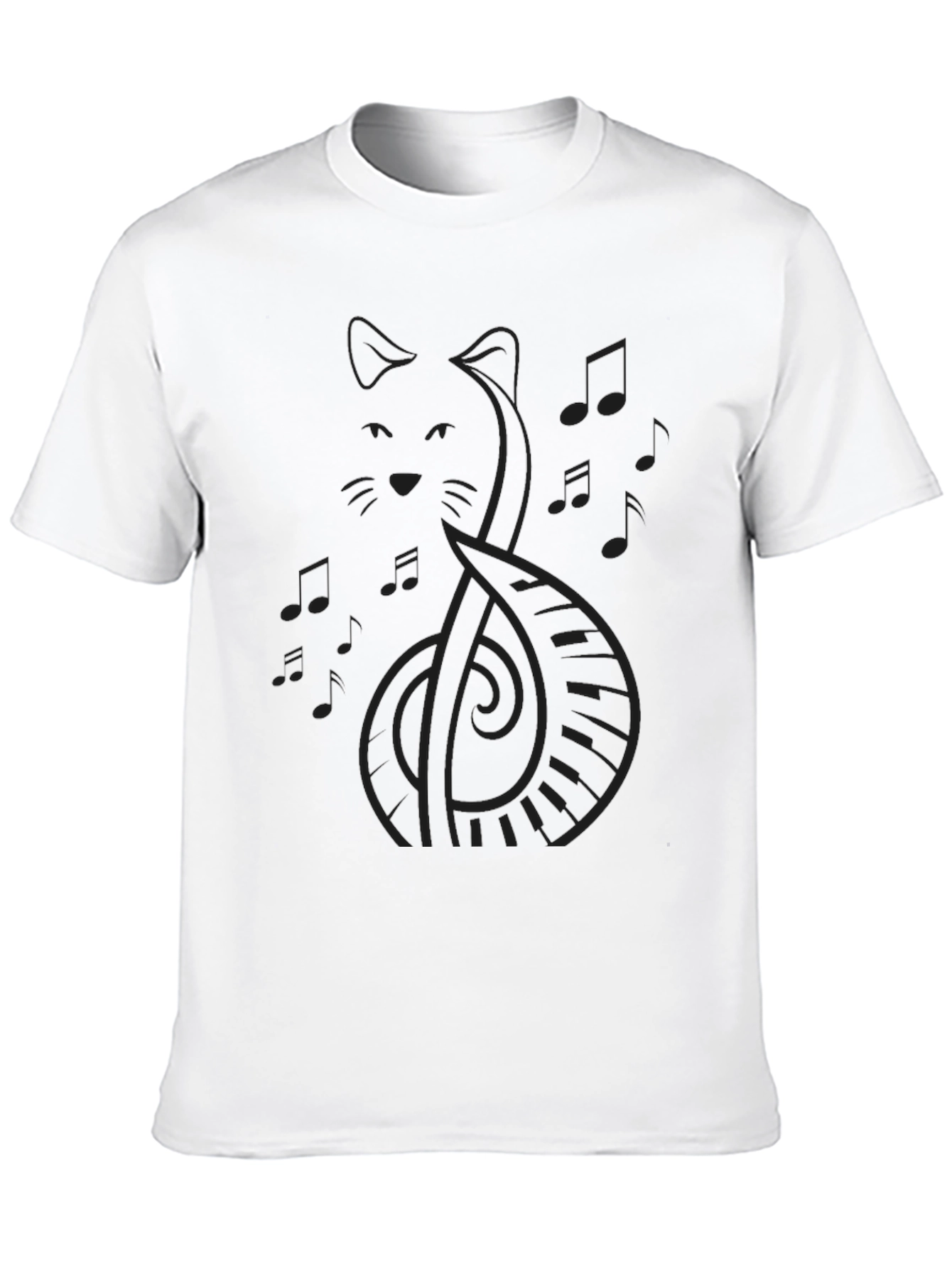 Cat Piano Music T-Shirt - Stylish and Unique