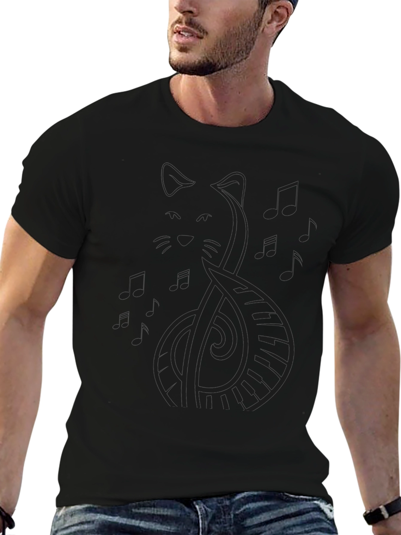 Cat Piano Music T-Shirt - Stylish and Unique
