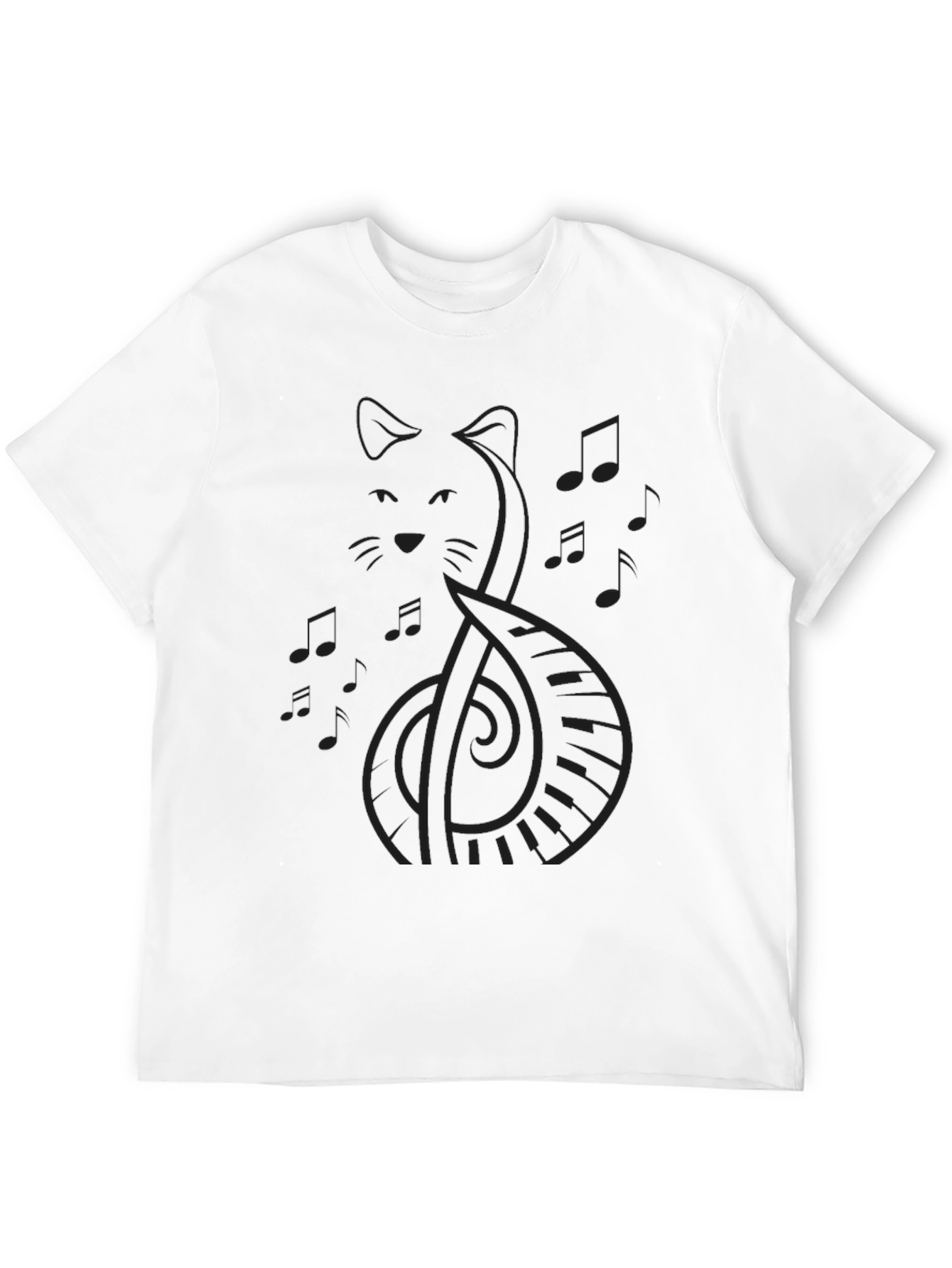 Cat Piano Music T-Shirt - Stylish and Unique