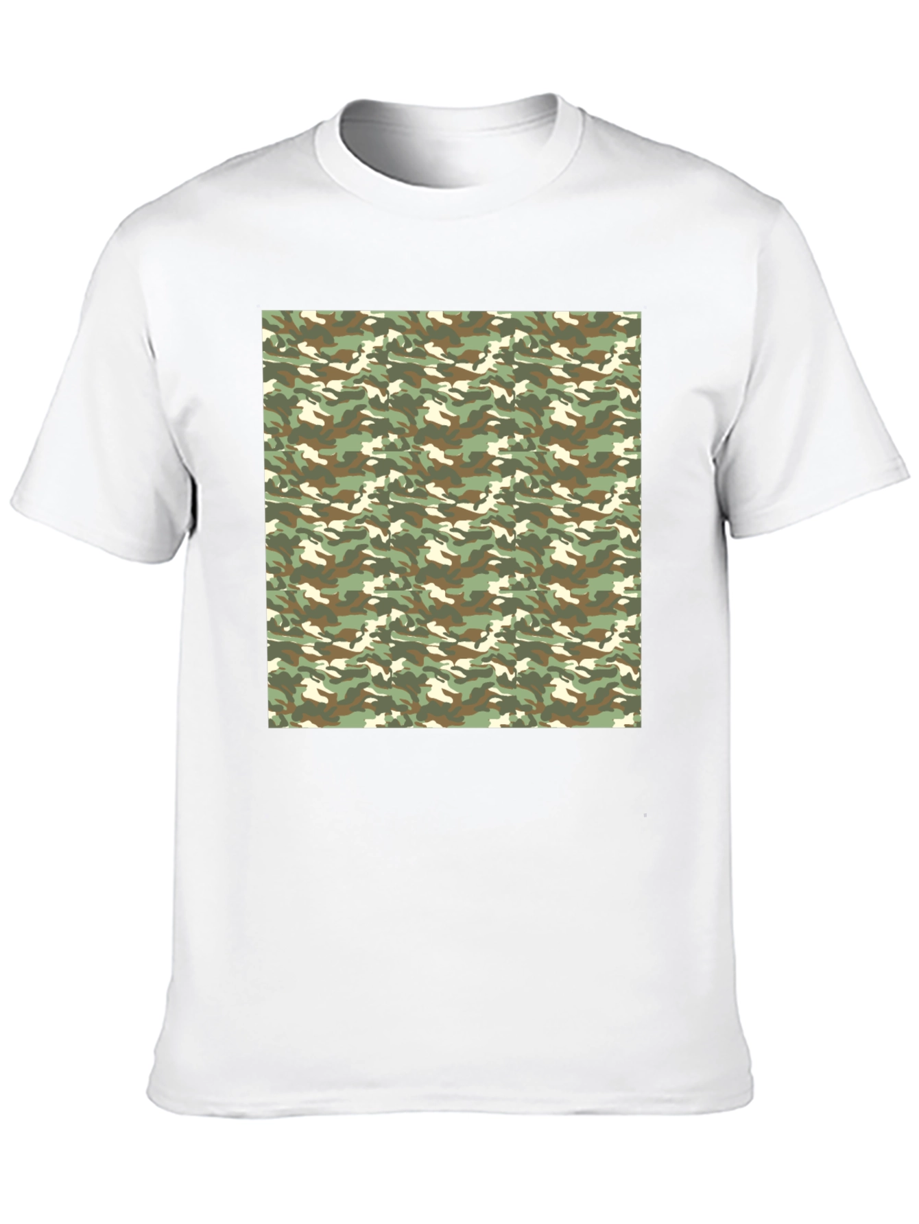 Camouflage Print Black T-Shirt