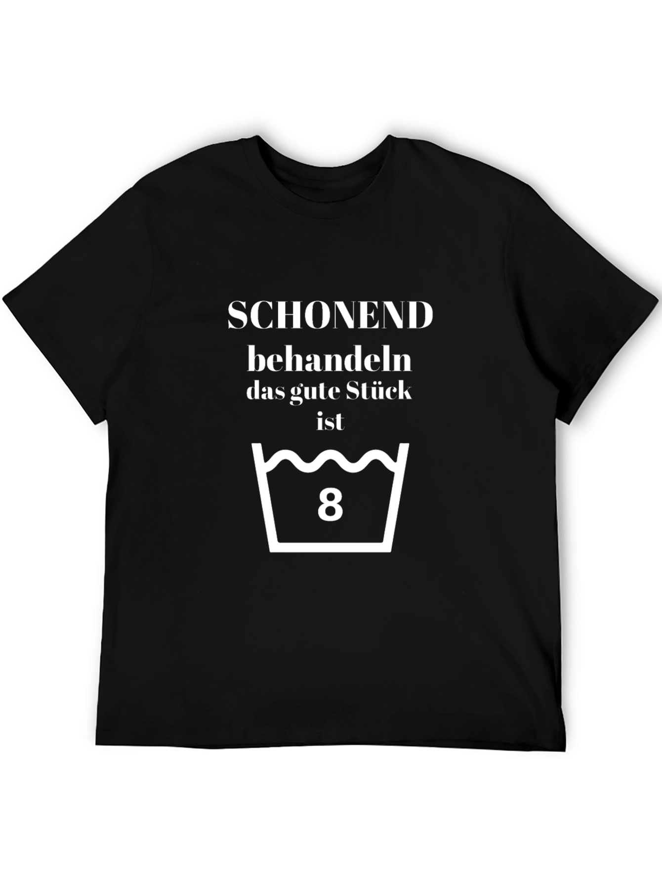 Delicate Black T-Shirt with Laundry Instructions