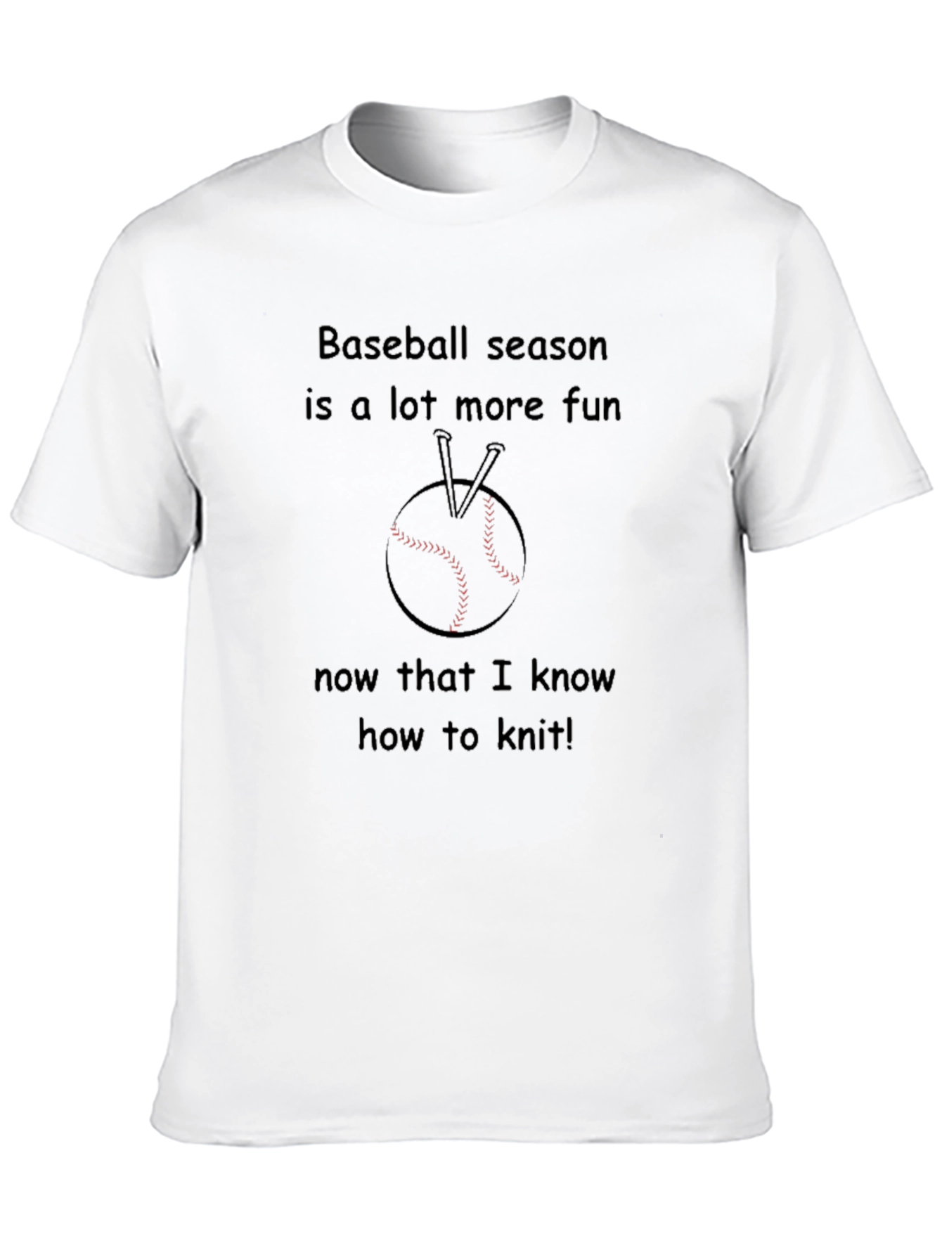 Baseball & Knitting Fun T-Shirt