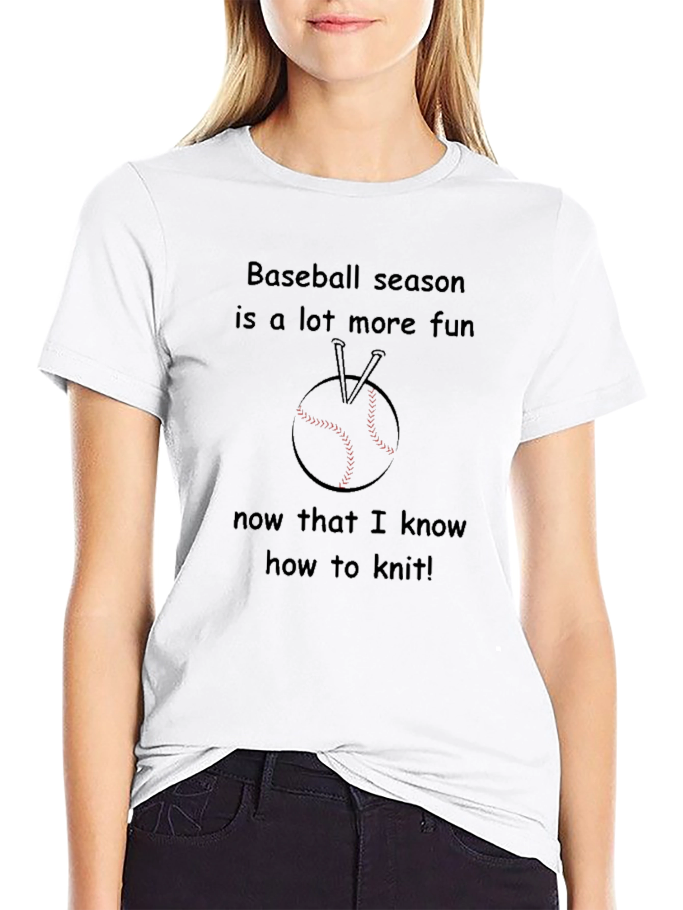 Baseball & Knitting Fun T-Shirt