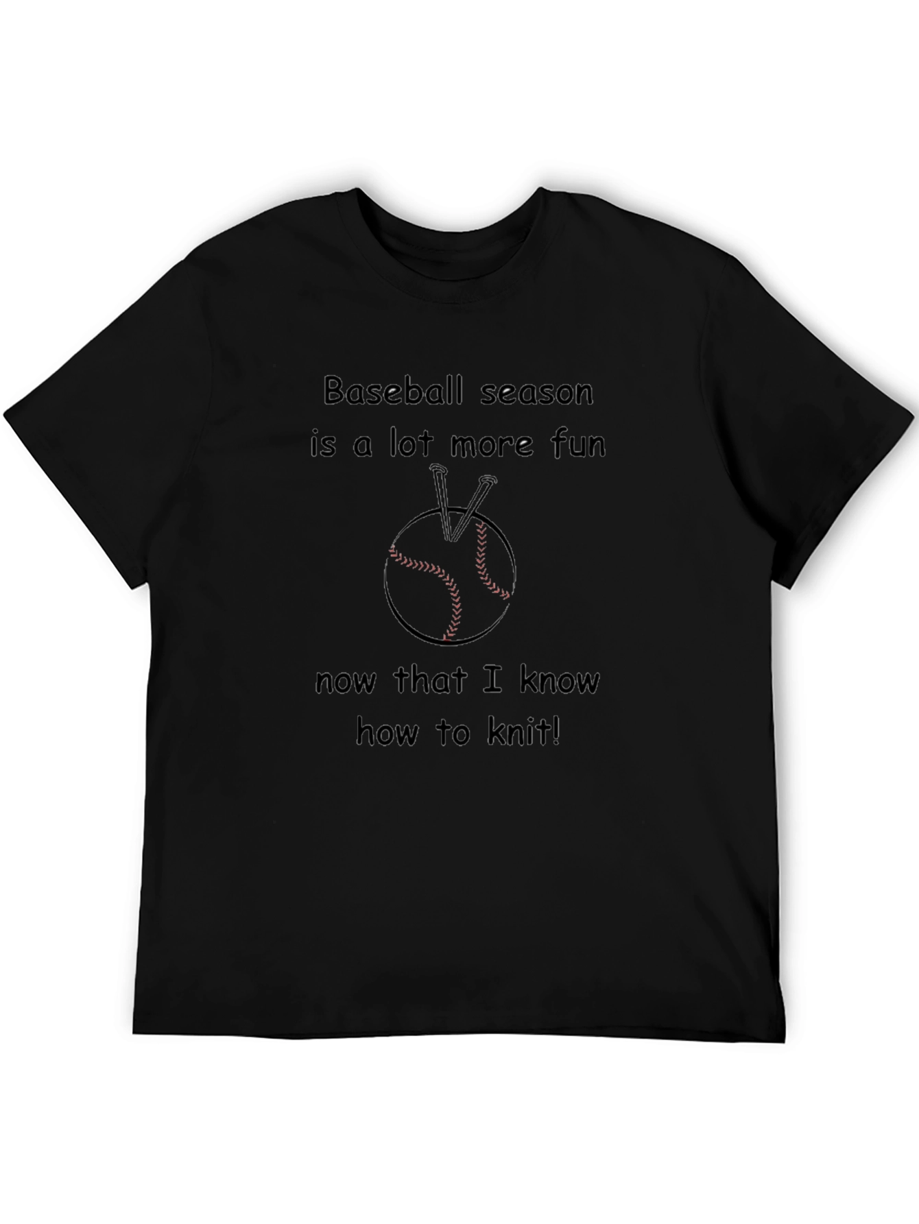 Baseball & Knitting Fun T-Shirt