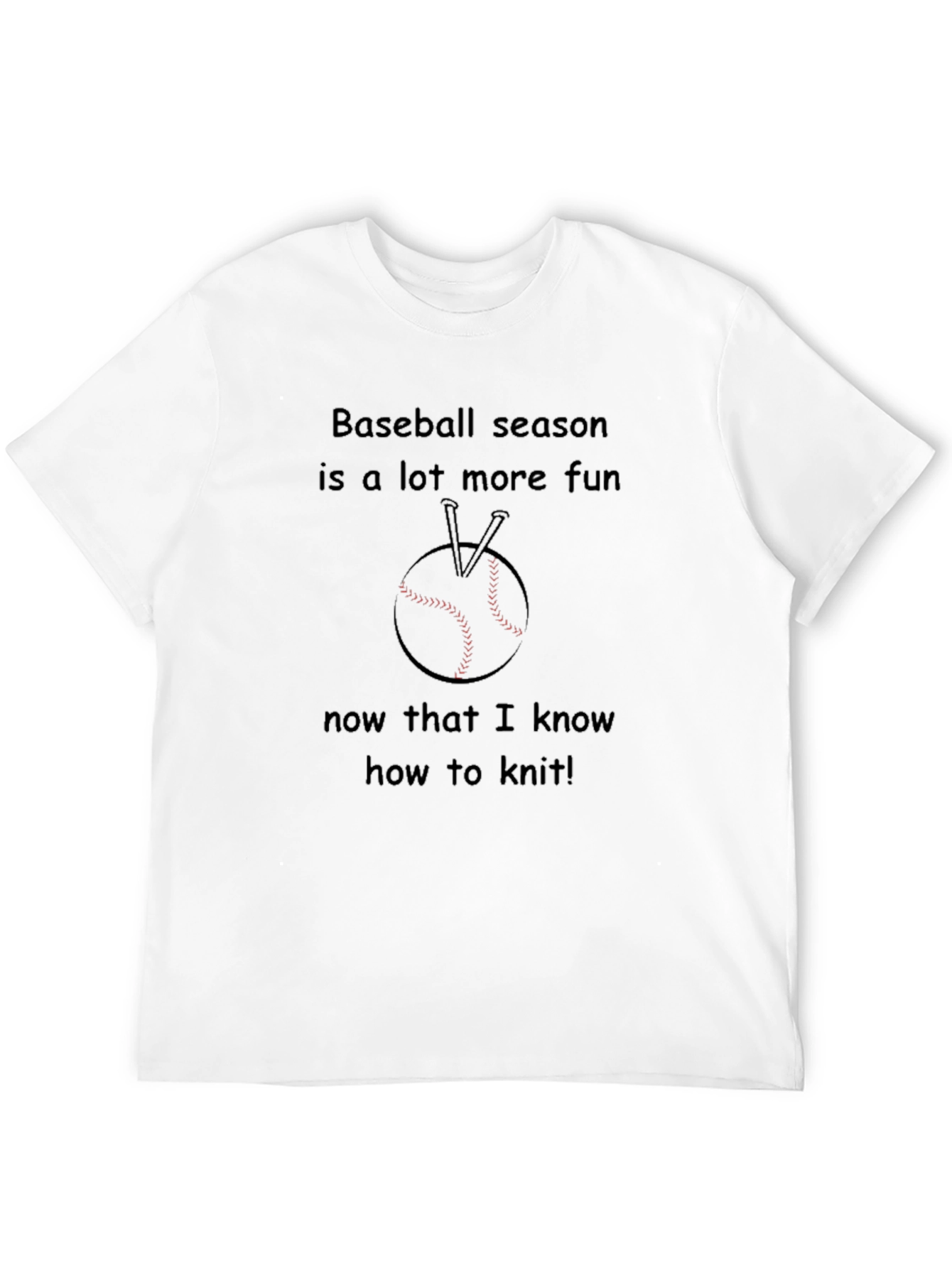 Baseball & Knitting Fun T-Shirt