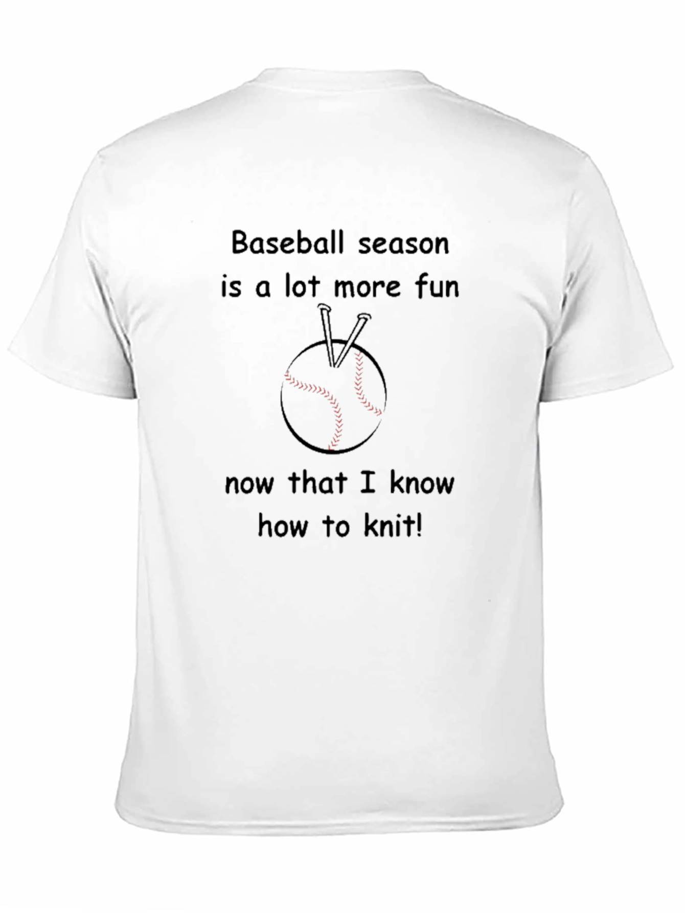 Baseball & Knitting Fun T-Shirt