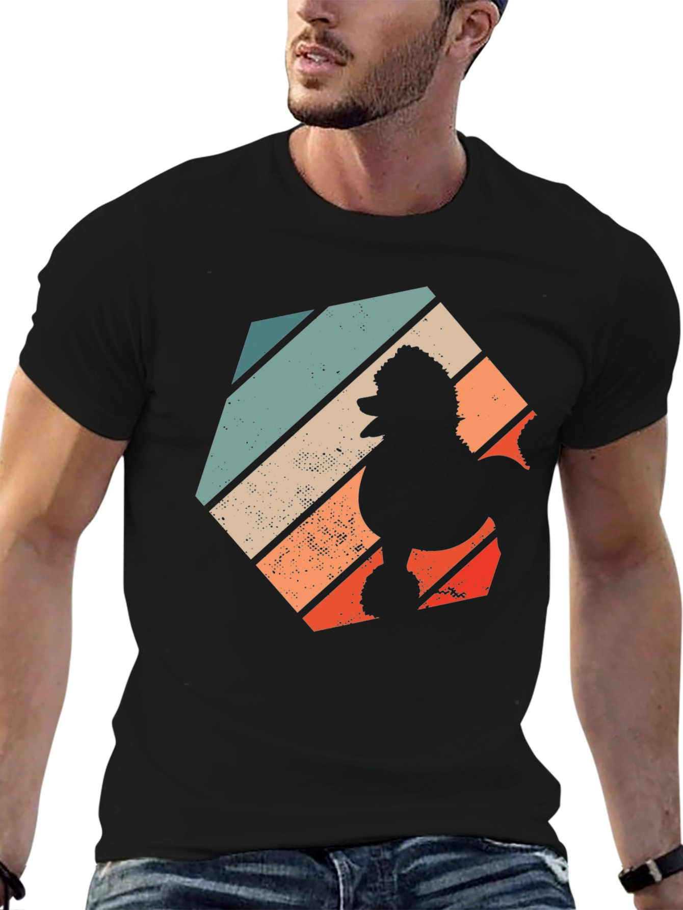 Retro Poodle Graphic Tee - Stylish Dog Lover T-Shirt